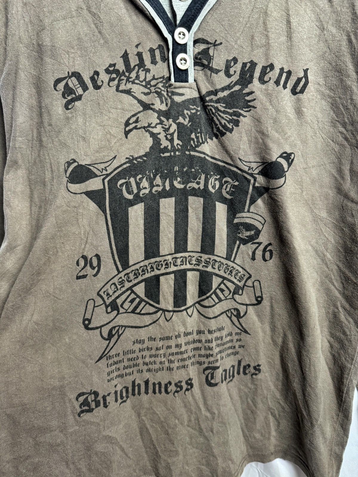 If Six Was Nine × Japanese Brand × Le Grande Bleu (L.G.B.) Japanese Eagle Poem Long Sleeve Size US L / EU 52-54 / 3 - 4 Thumbnail