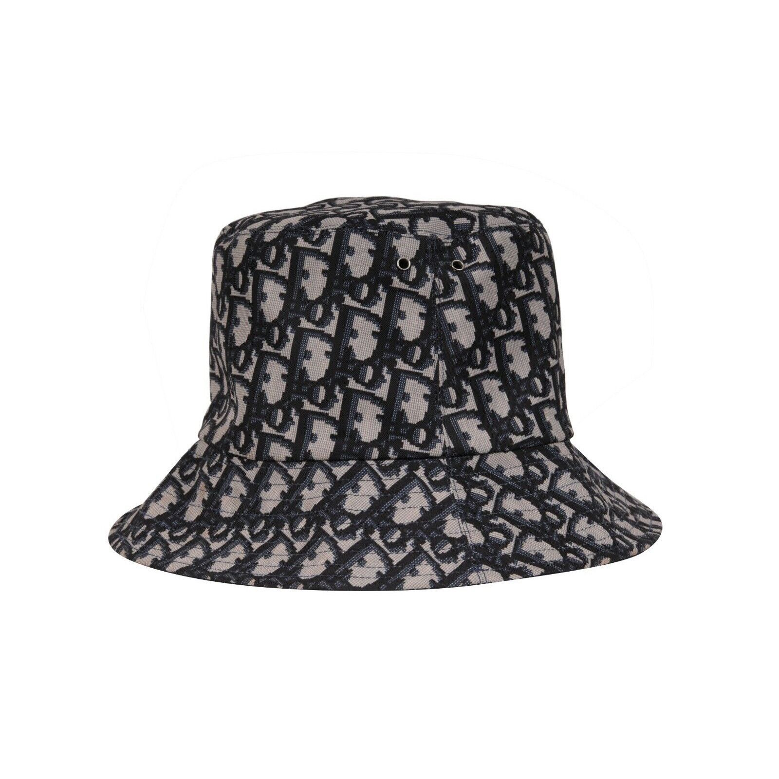 Dior Oblique Logo Reversible Teddy D Brim Bucket Hat Size ONE SIZE - 21 Thumbnail