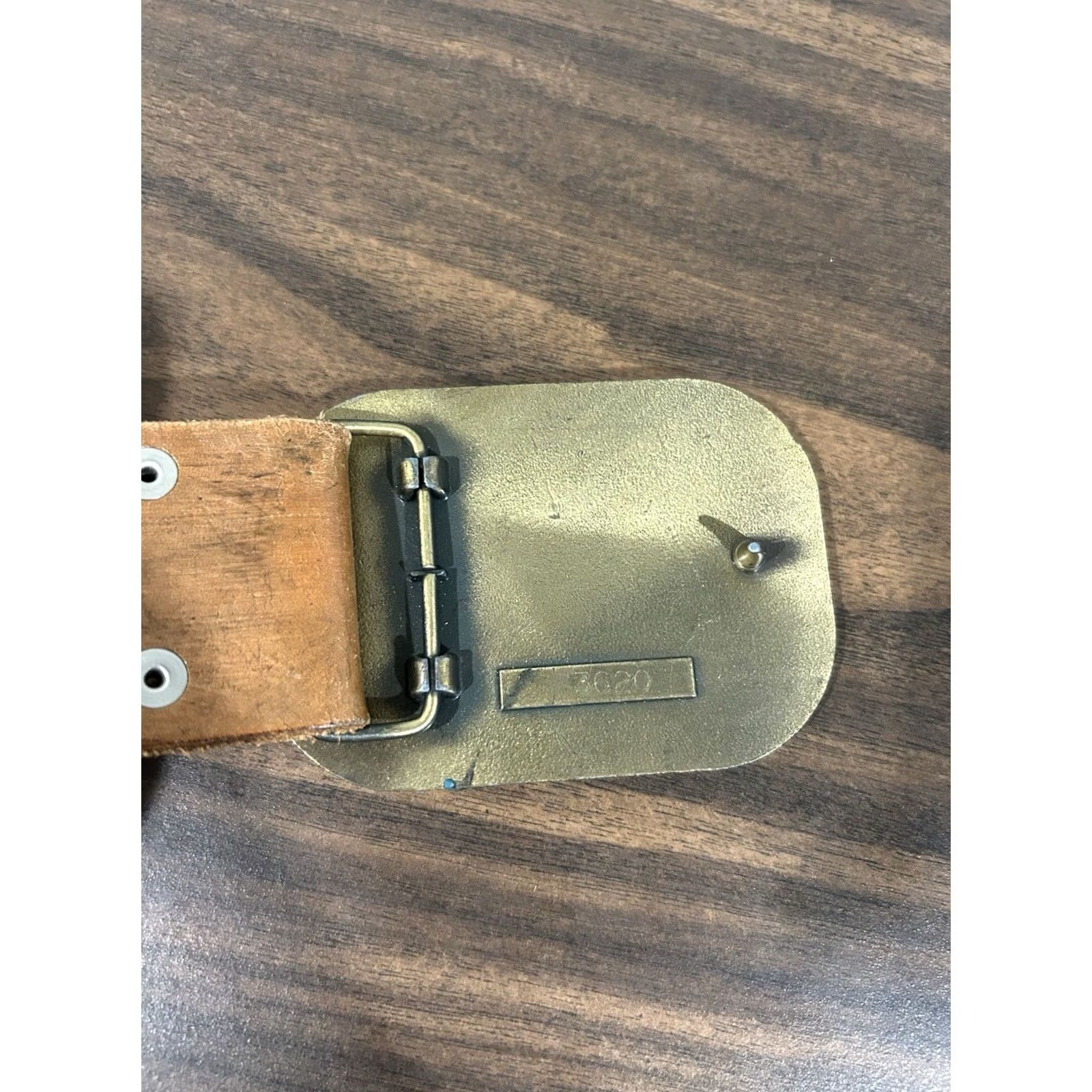 Vintage VINTAGE Tooled Leather Horse Belt MELVIN Eagle Buckle Western Custom Engraved Name Size ONE SIZE - 7 Thumbnail