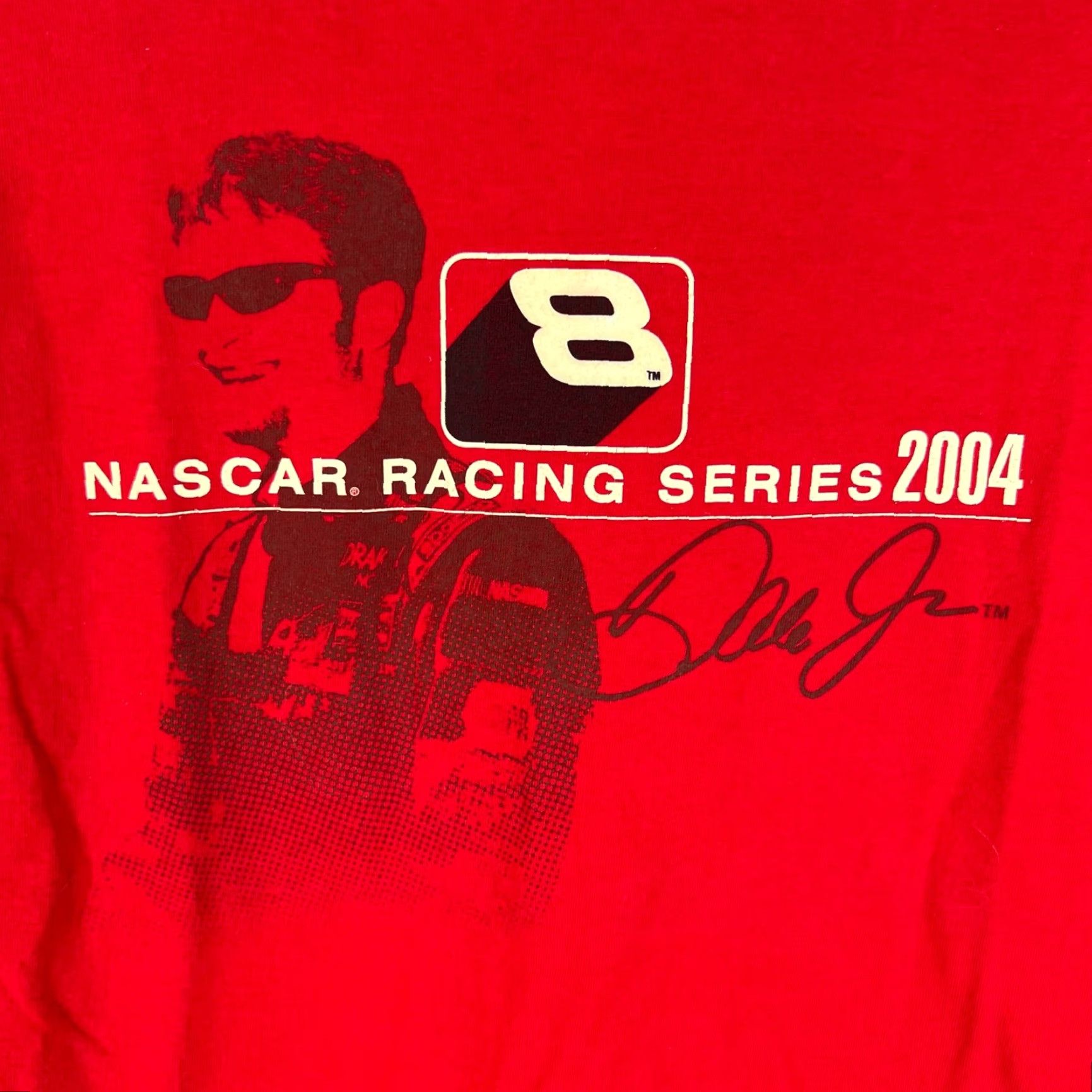 NASCAR Dale Jr NASCAR Racing Schedule 2004 T Shirt Adult XL Red Graphic Tee Size US XL / EU 56 / 4 - 3 Thumbnail