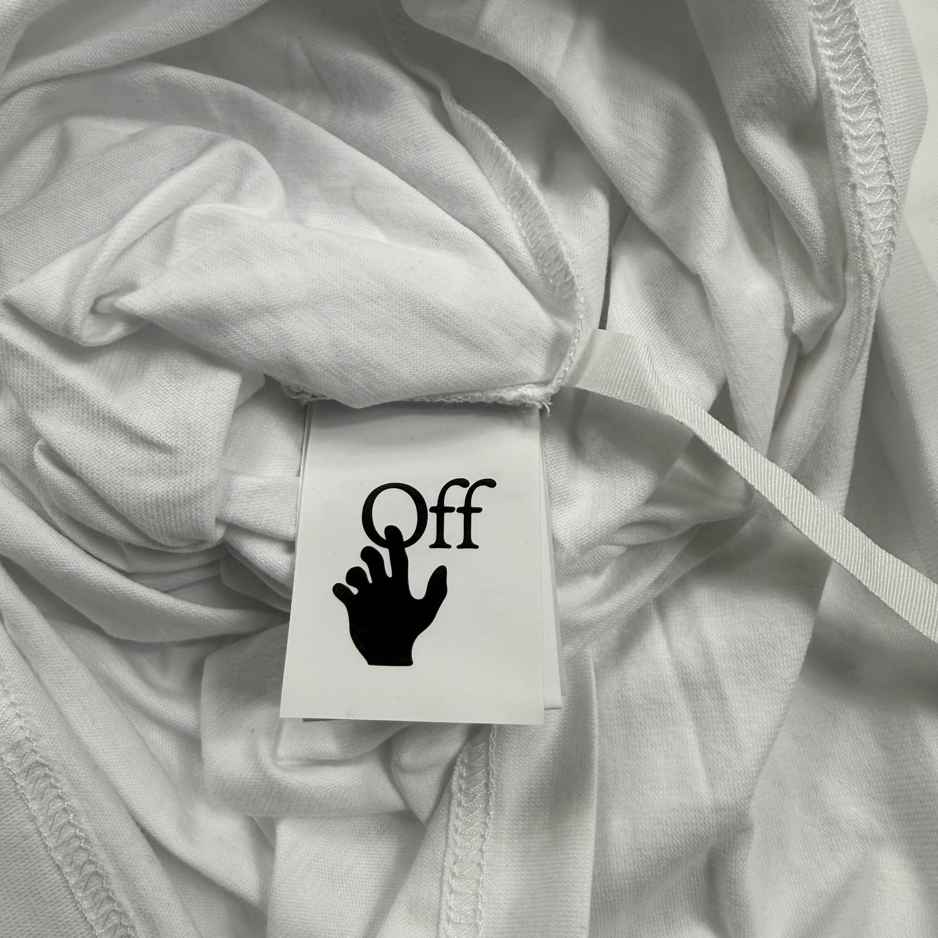 Off-White Off-White Athleisure White T-Shirt Logo Shoulder Tape Size US L / EU 52-54 / 3 - 11 Thumbnail