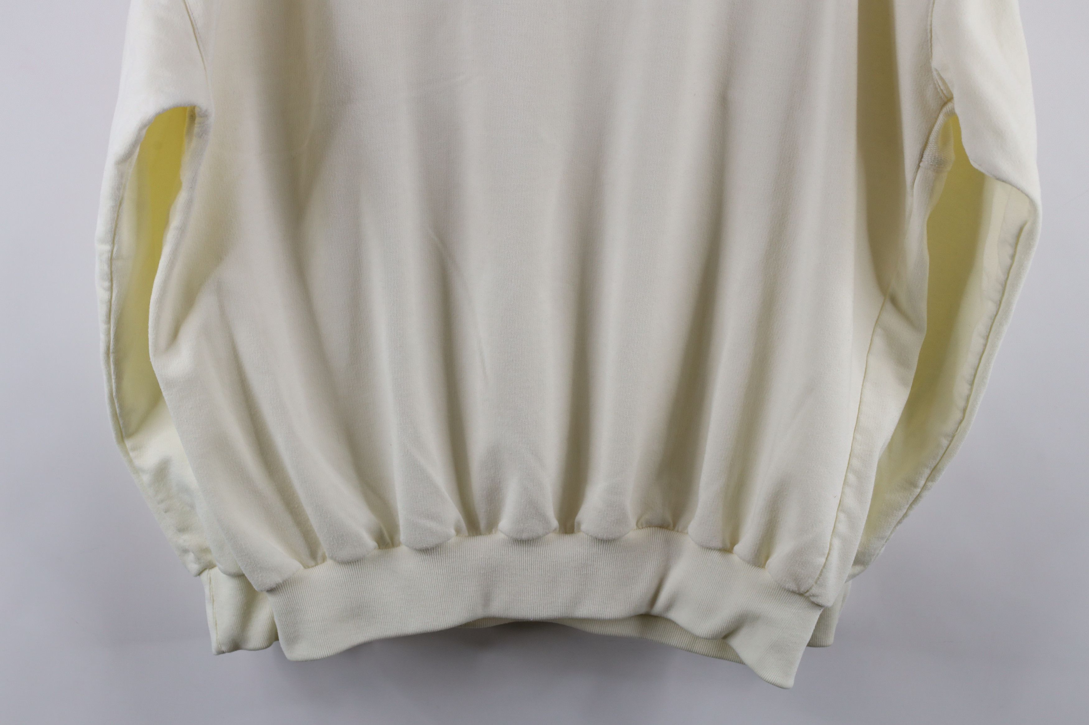 Vintage Vintage 90s Streetwear Block Pullover Long Sleeve Polo Cream Size US L / EU 52-54 / 3 - 11 Thumbnail