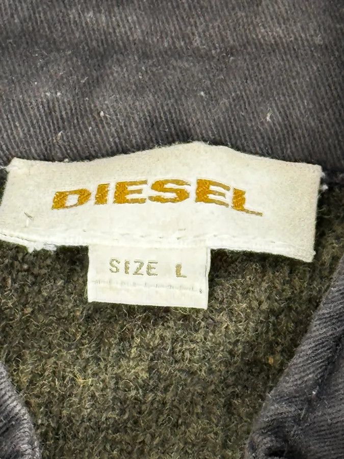 Diesel 2000s Diesel Green Avant-Garde Buttoned Wool Sweater Size US M / EU 48-50 / 2 - 12 Thumbnail