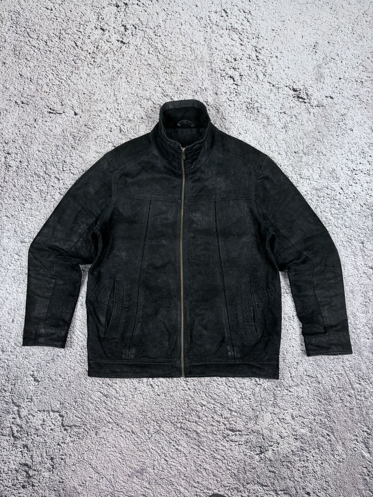Morgan Homme Vintage Morgan Black Genuine Leather Zip Jacket M Size US M / EU 48-50 / 2 - 2 Thumbnail