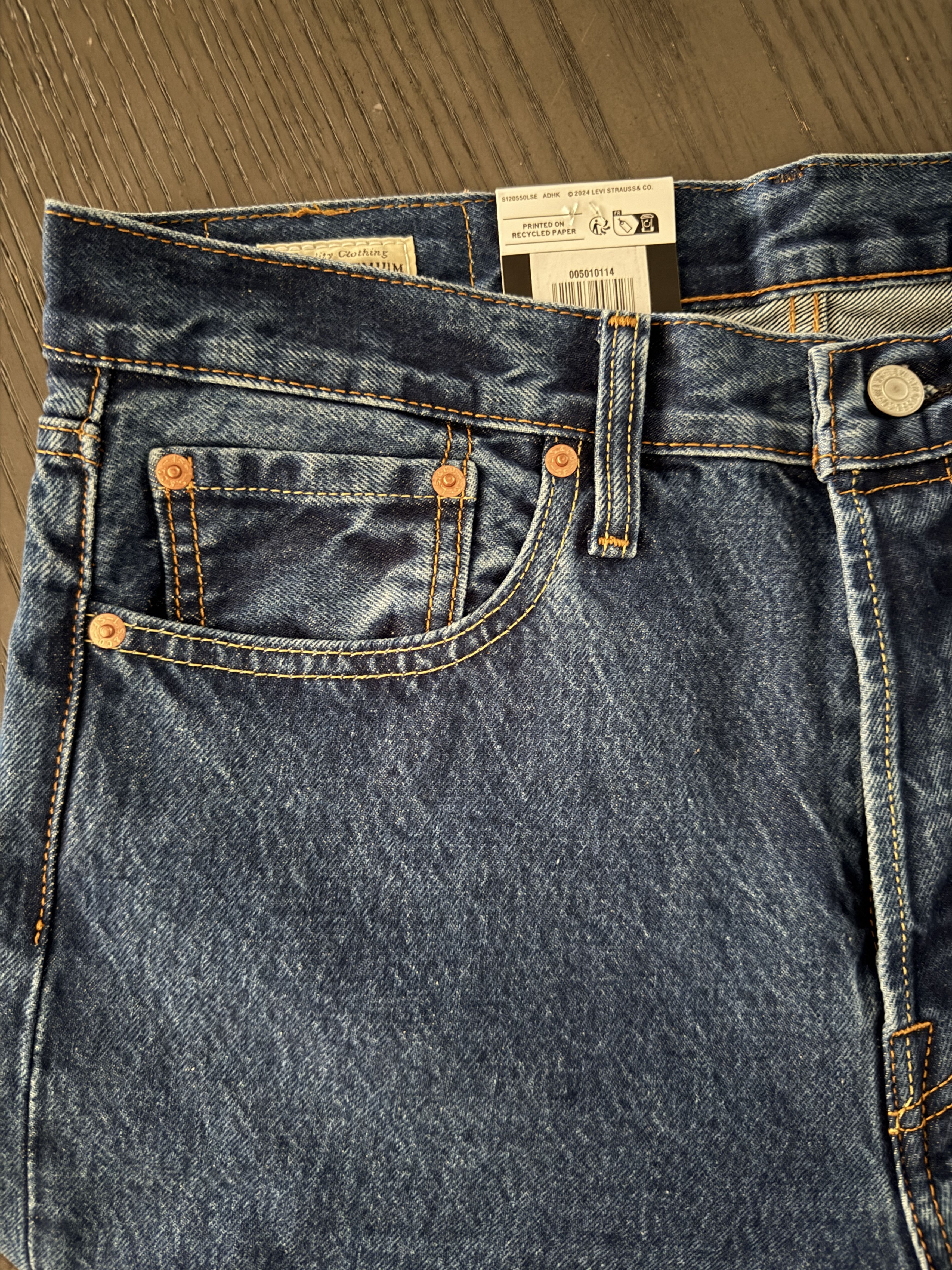 Levi's Levi's Premium 501 Original STRAIGHT LEG Jean Men 34x32 Blue Size US 34 / EU 50 - 8 Thumbnail