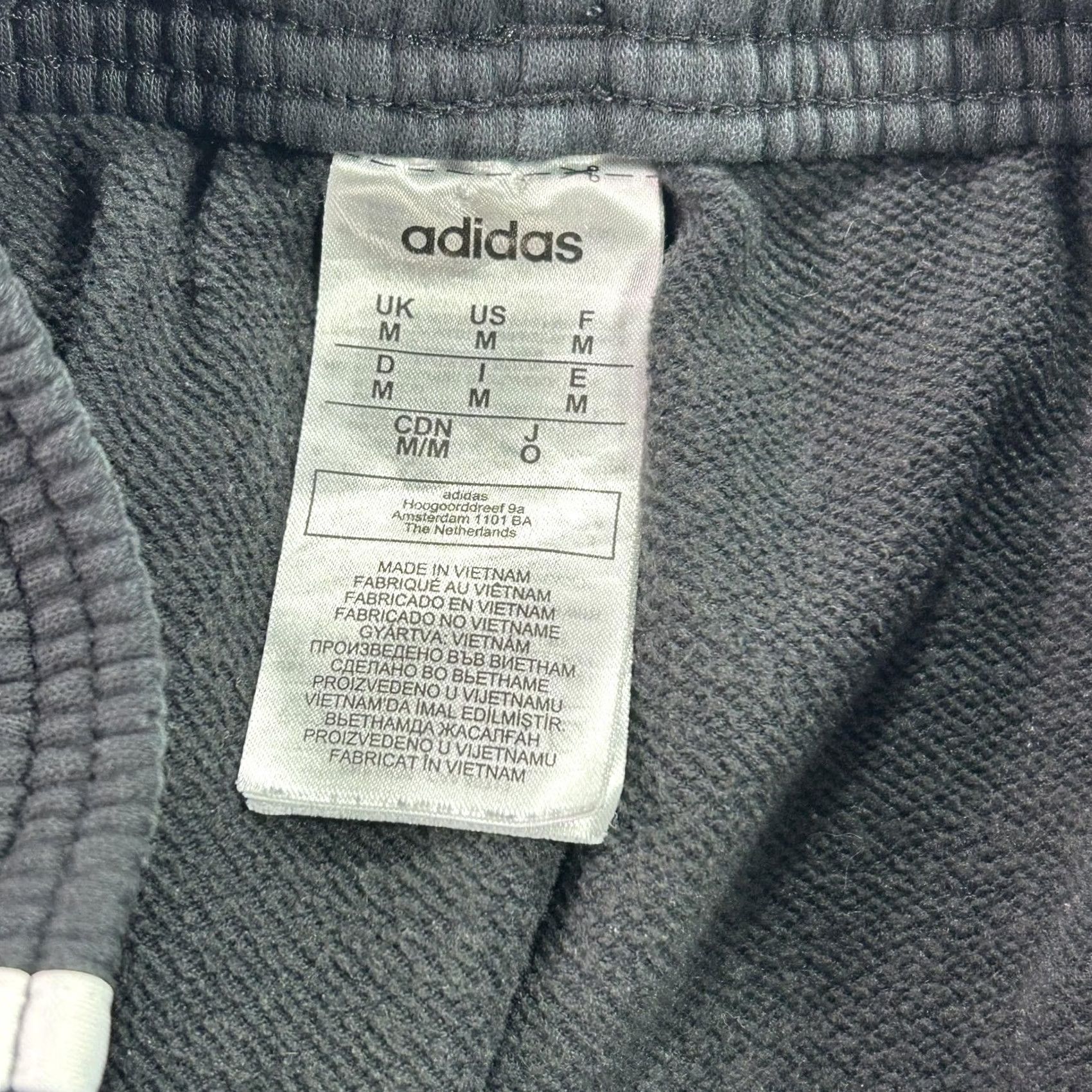 Adidas Adidas Sweatpants Mens Medium Black Fleece 3 Stripe Jogger Athletic GM9435 Size US 31 - 4 Thumbnail