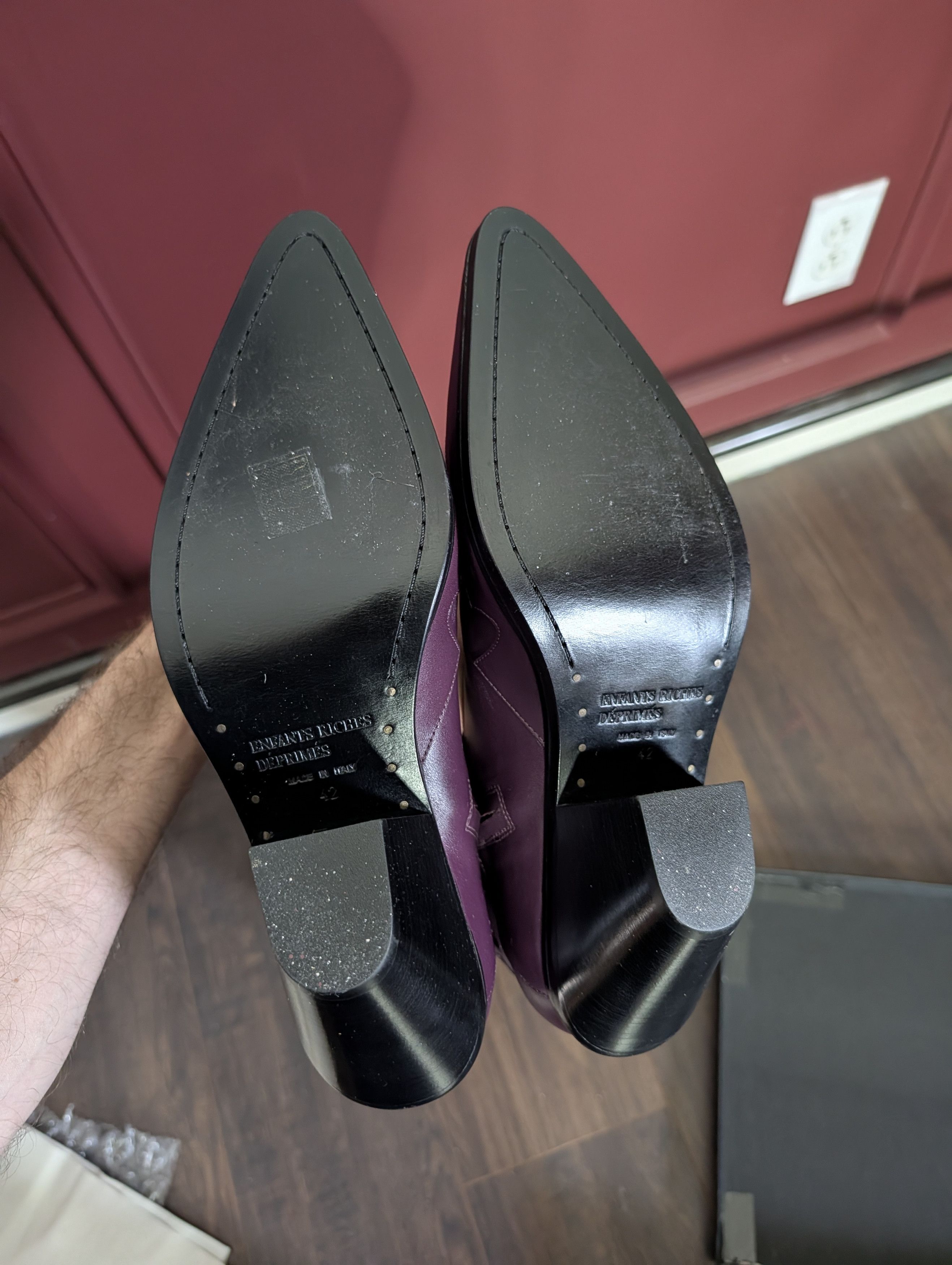Enfants Riches Deprimes CRAZY RARE Midnight Cowboy Boots Eggplant Knee High 42 Size US 9 / EU 42 - 8 Thumbnail