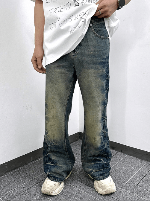 Japanese Brand × Jean American street style distressed washed trendy casual jeans Size US 32 / EU 48 - 1 Thumbnail