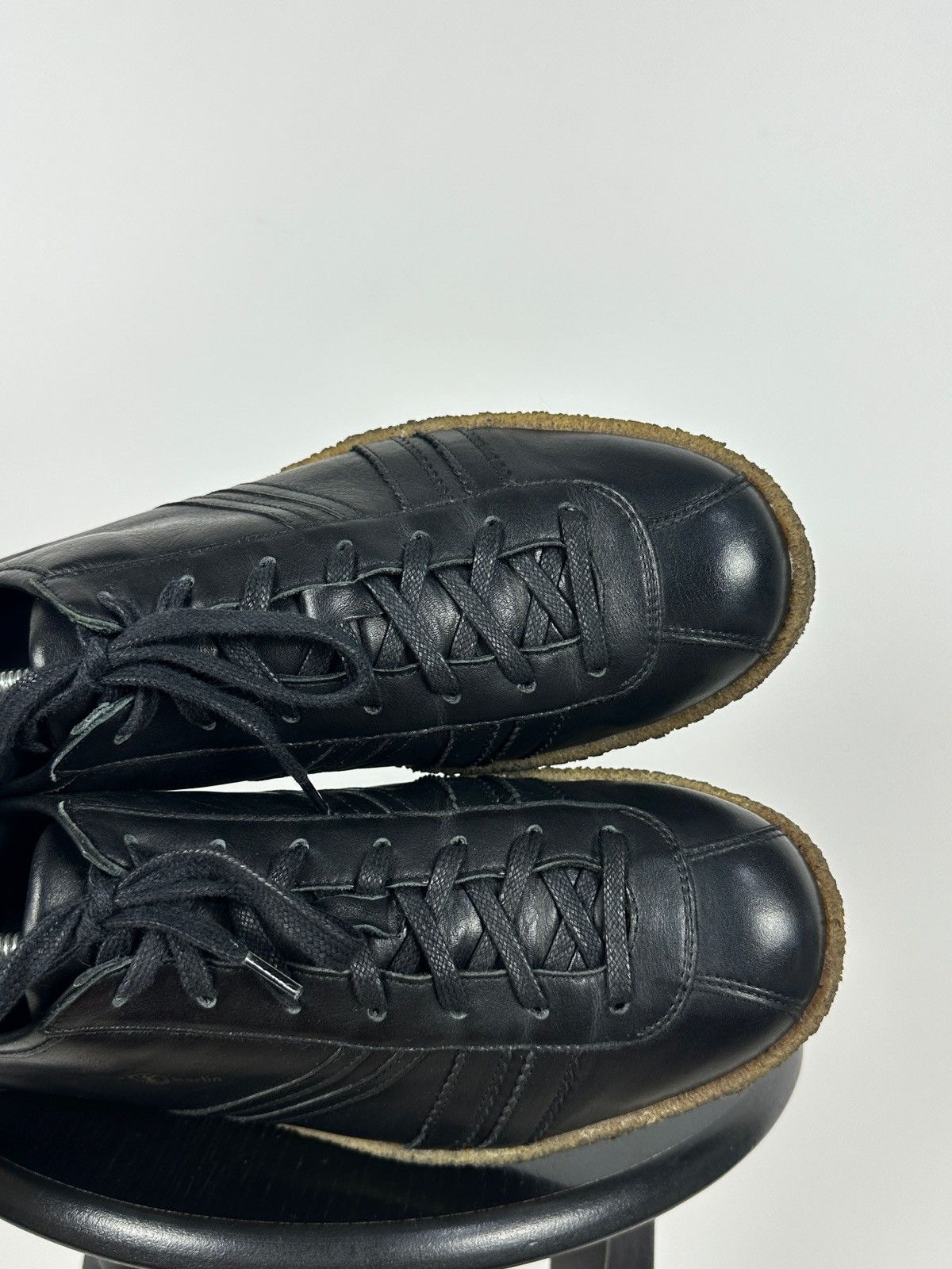 Designer Zeha Berlin Low Top Black Leather Sneakers Size US 13 / EU 46 - 21 Thumbnail