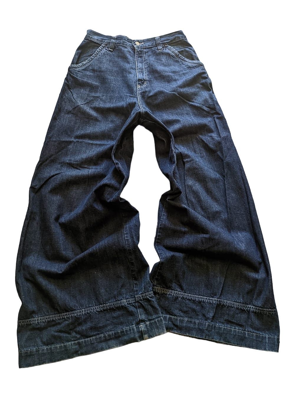 image of Archival Clothing x Jnco Y2K Jnco Style Oversize Baggy Rave Cargo Wide Leg Jeans 90's in Denim (Siz