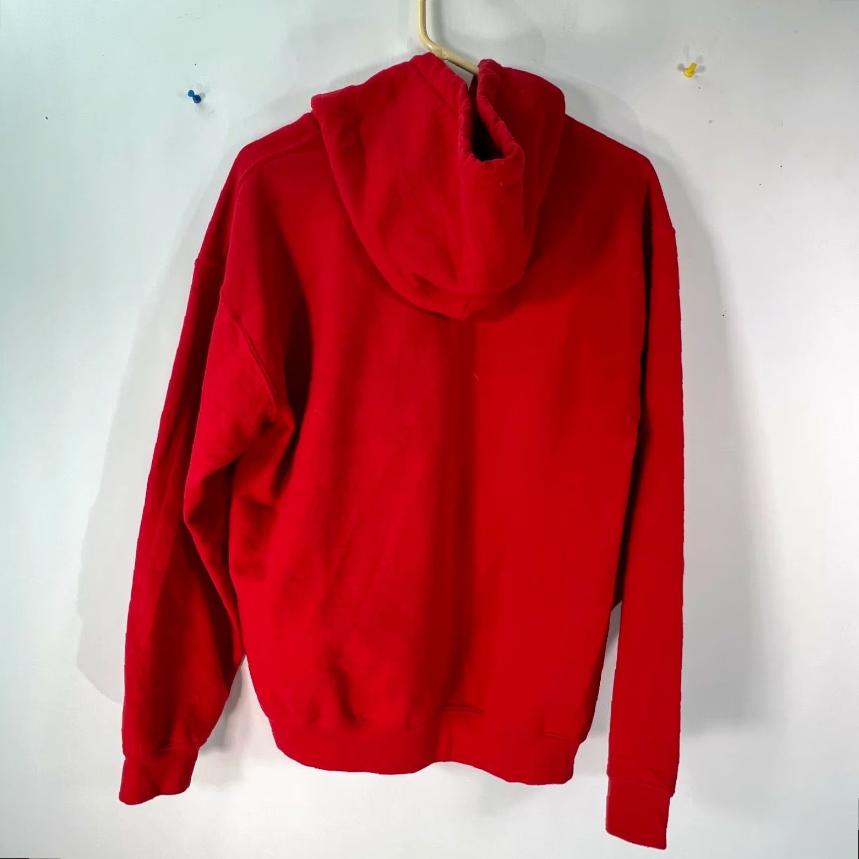 Gildan Gildan Hoodie Mens Long Sleeve Pullover Red Size M Casual Solid 50% Cotton 50% Polyester Team Basic Classic Size US M / EU 48-50 / 2 - 2 Thumbnail