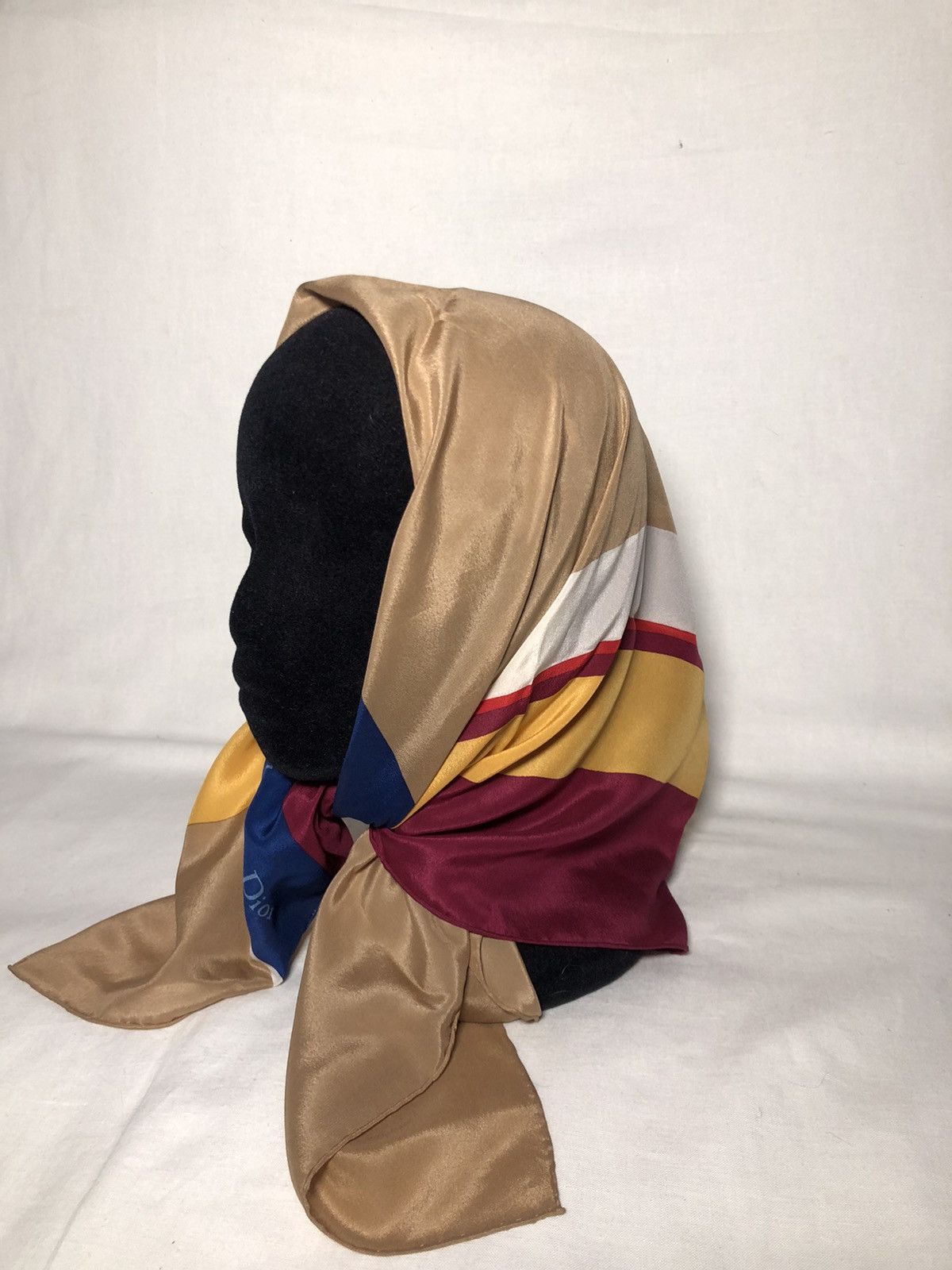 SikSilk × Vintage Christian Dior logo blue red geometric scarf Size ONE SIZE - 6 Thumbnail