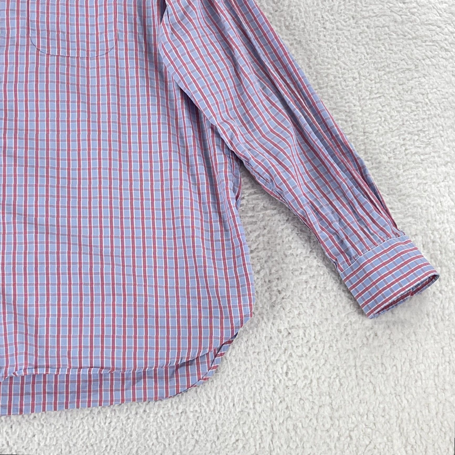Vintage VINTAGE Gitman Bros. Button-Up Dress Shirt Mens XXL Blue Plaid Long Sleeve USA Size 48R - 4 Thumbnail
