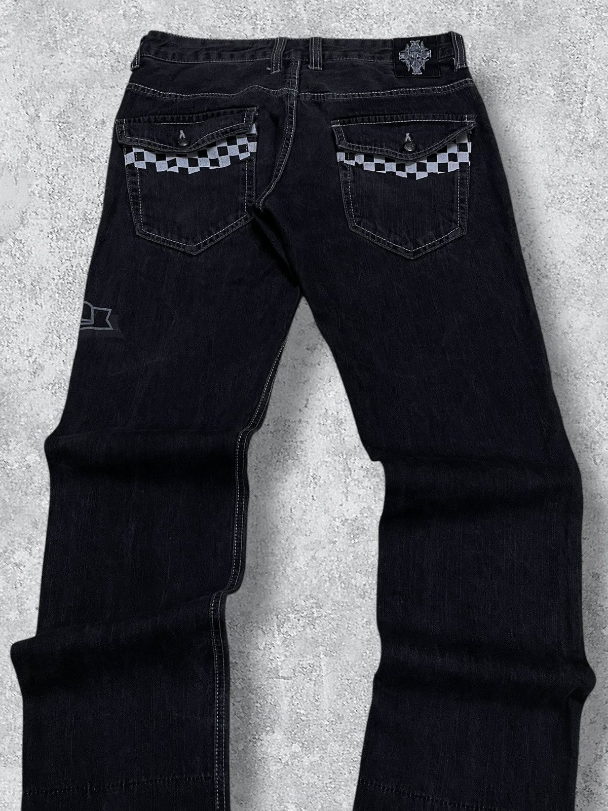 Japanese Brand Og Vintage 1990s Japan Designer Wild Life Skull Punk Denim Size US 31 - 11 Thumbnail