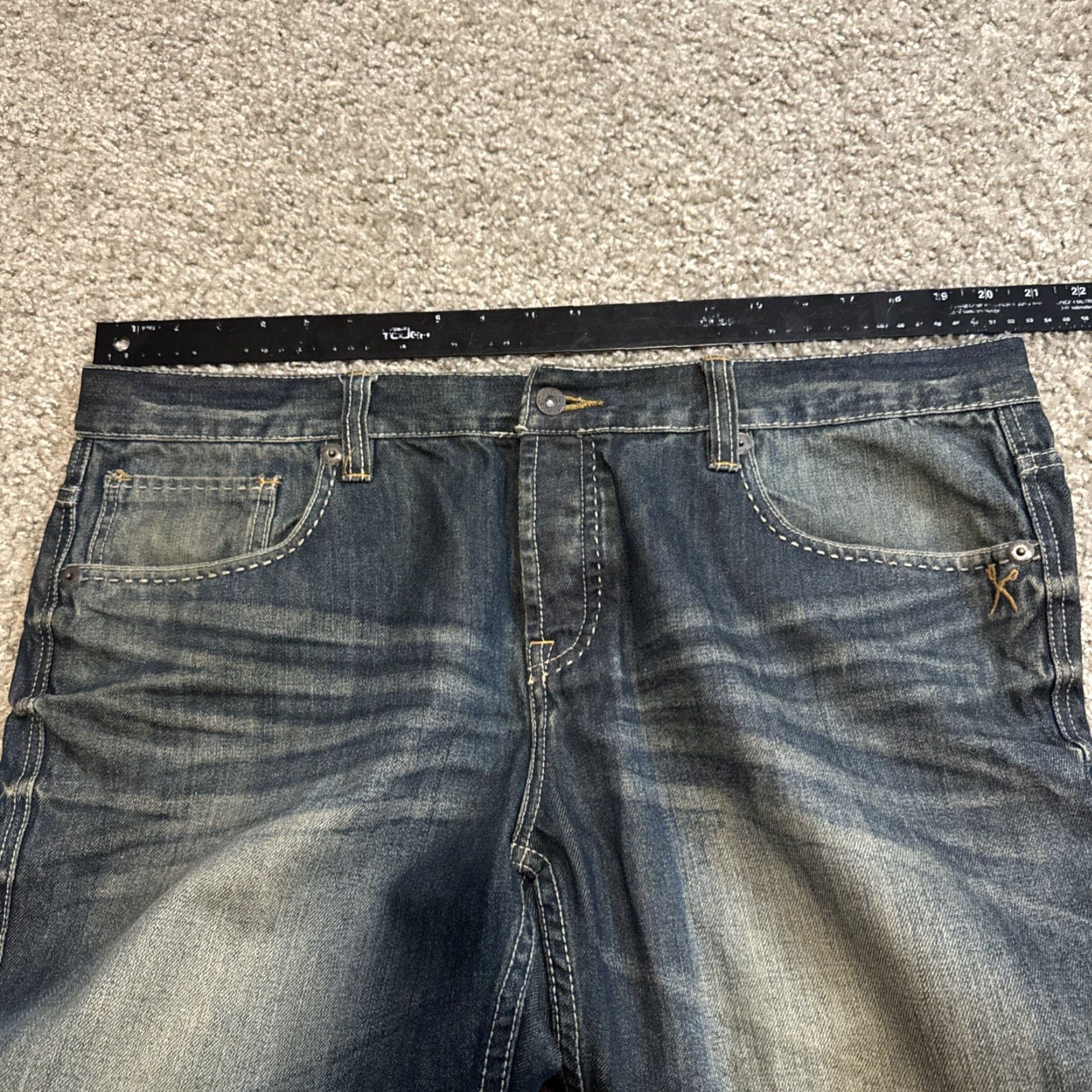 Ecko Unltd. VINTAGE Mark Ecko Cut & Sew Slim Blue Denim Jeans 40x32 Mens Slim Skinny Denim Jeans Size US 40 / EU 56 - 4 Thumbnail