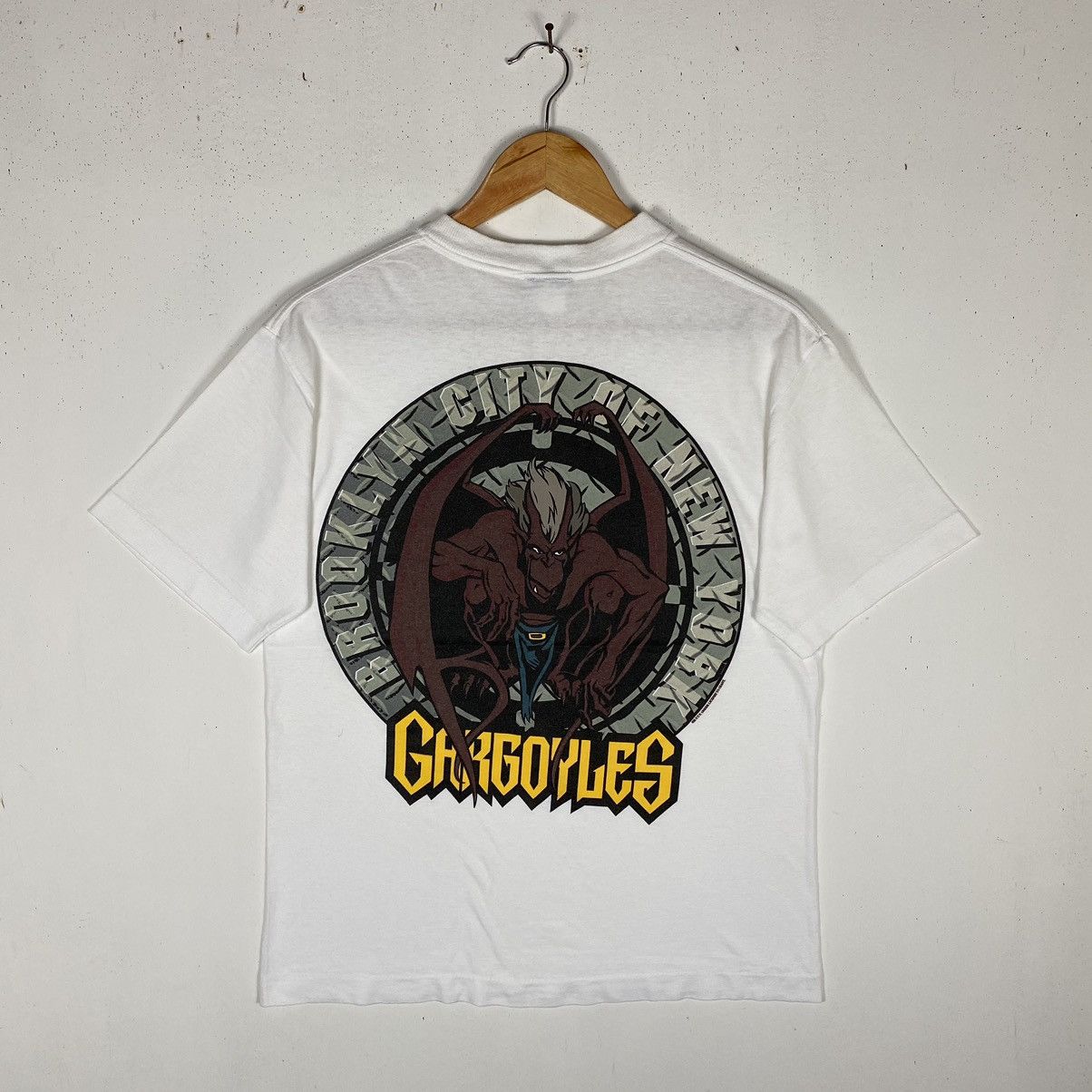 Disney × Vintage VINTAGE 90's GARGOYLES BROOKLYN CITY OF NEW YORK CARTOON TEE Size US L / EU 52-54 / 3 - 2 Thumbnail