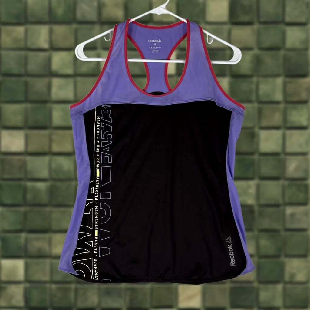 Reebok Reebok Play Dry Tank Top Womens M Purple Sleeveless Racerback Athletic Size M / US 6-8 / IT 42-44 - 1 Thumbnail