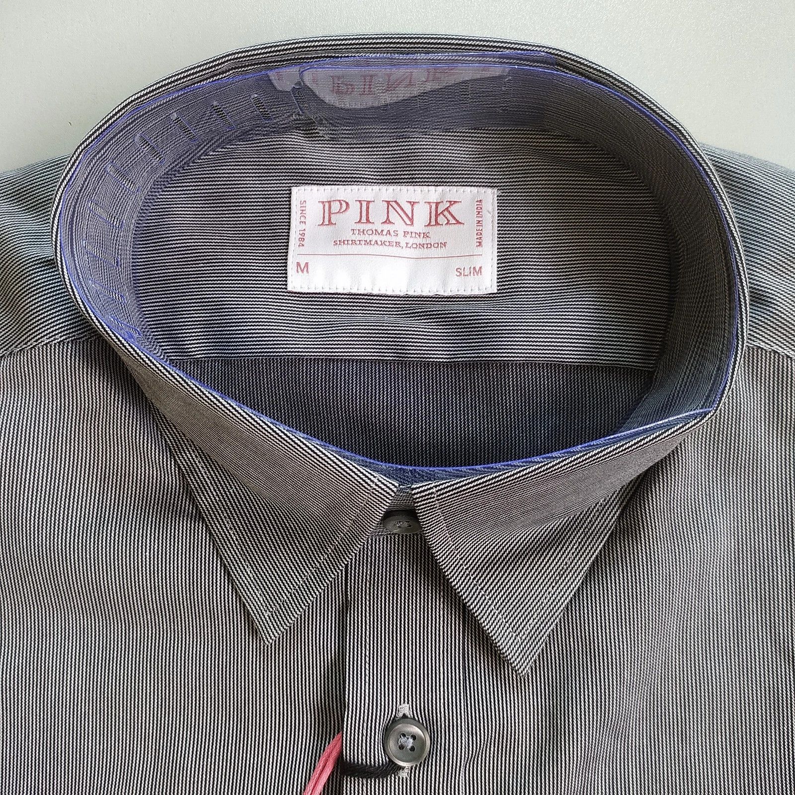 Thomas Pink Thomas Pink Slim Fit Smart Casual Fine Stripe Shirt T 0052 Size US M / EU 48-50 / 2 - 3 Thumbnail