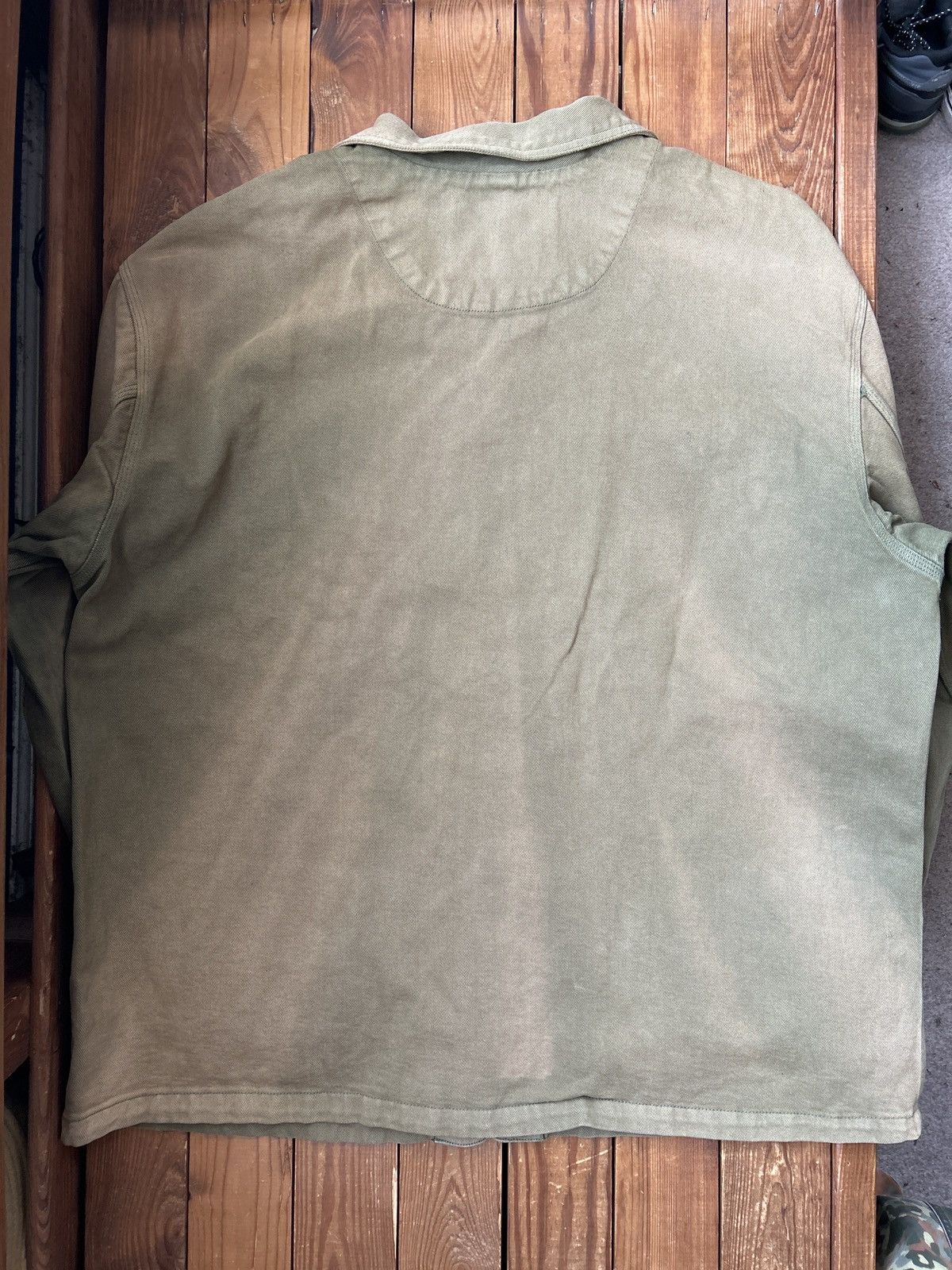 Guess × Vintage Vintage 80s Guess Workwear Faded Green Denim Chore Jacket Size US XXL / EU 58 / 5 - 4 Thumbnail