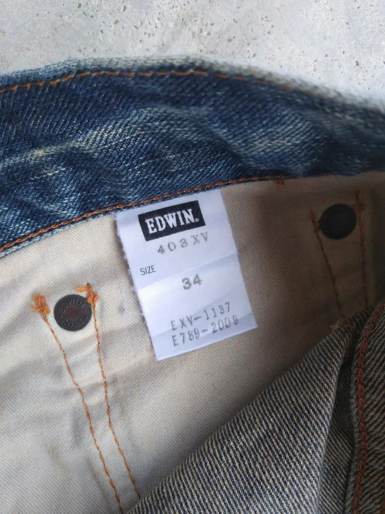 Edwin Vintage Japanese Brand Edwin Distressed Jeans 34x32 Size US 34 / EU 50 - 10 Thumbnail