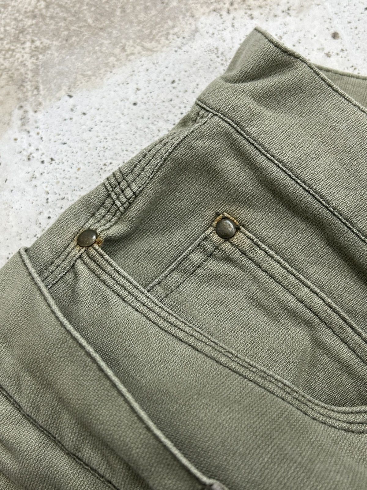 20471120 × GOSTAR DE FUGA × Japanese Brand Techno Japan Double Waist Baggy Cargo Parachute Faded Green Size US 35 - 13 Thumbnail
