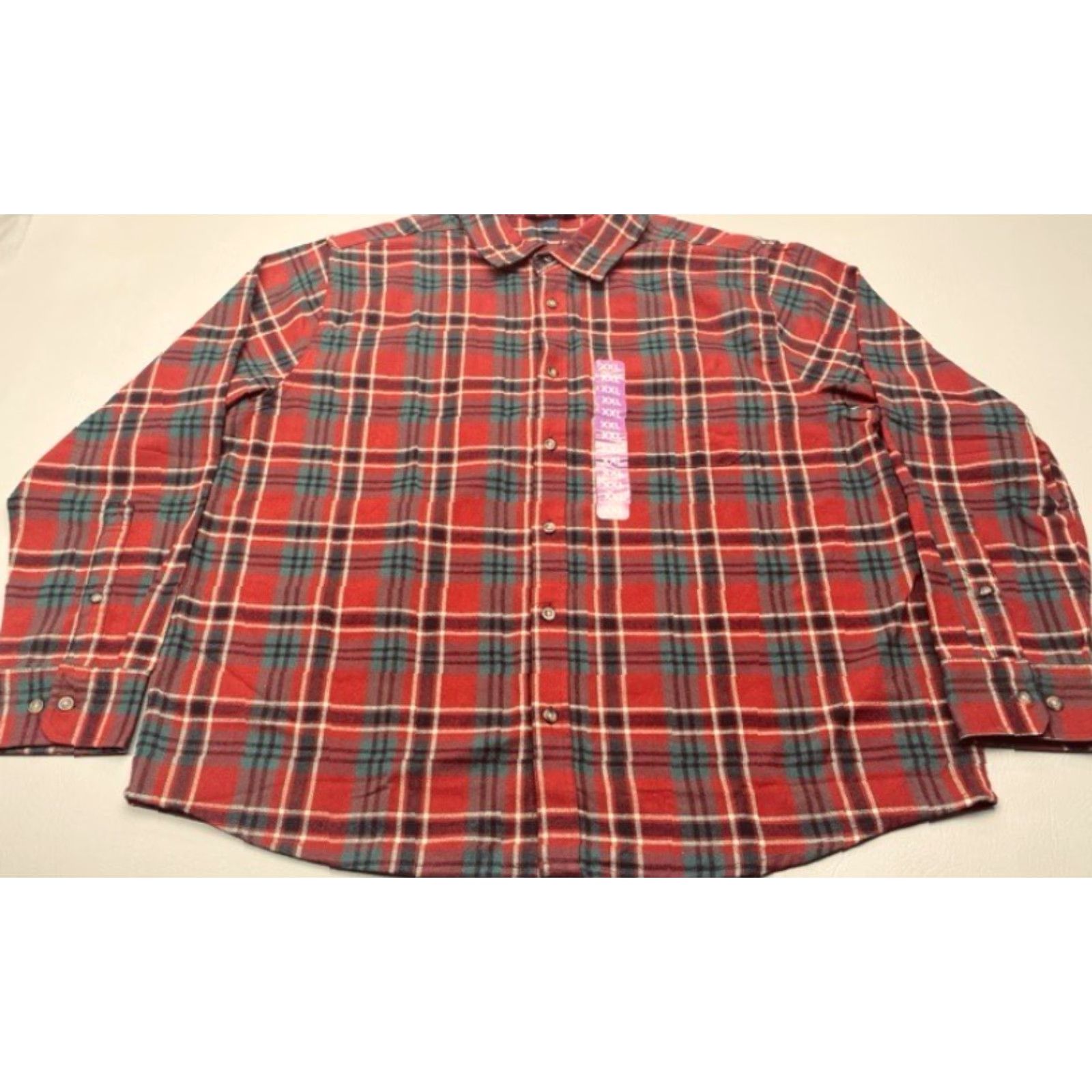 Eddie Bauer NWT Eddie Bauer Flannel Shirt Mens 2XL Red Plaid Long Sleeve Chest Pocket 8267 Size US XXL / EU 58 / 5 - 2 Thumbnail