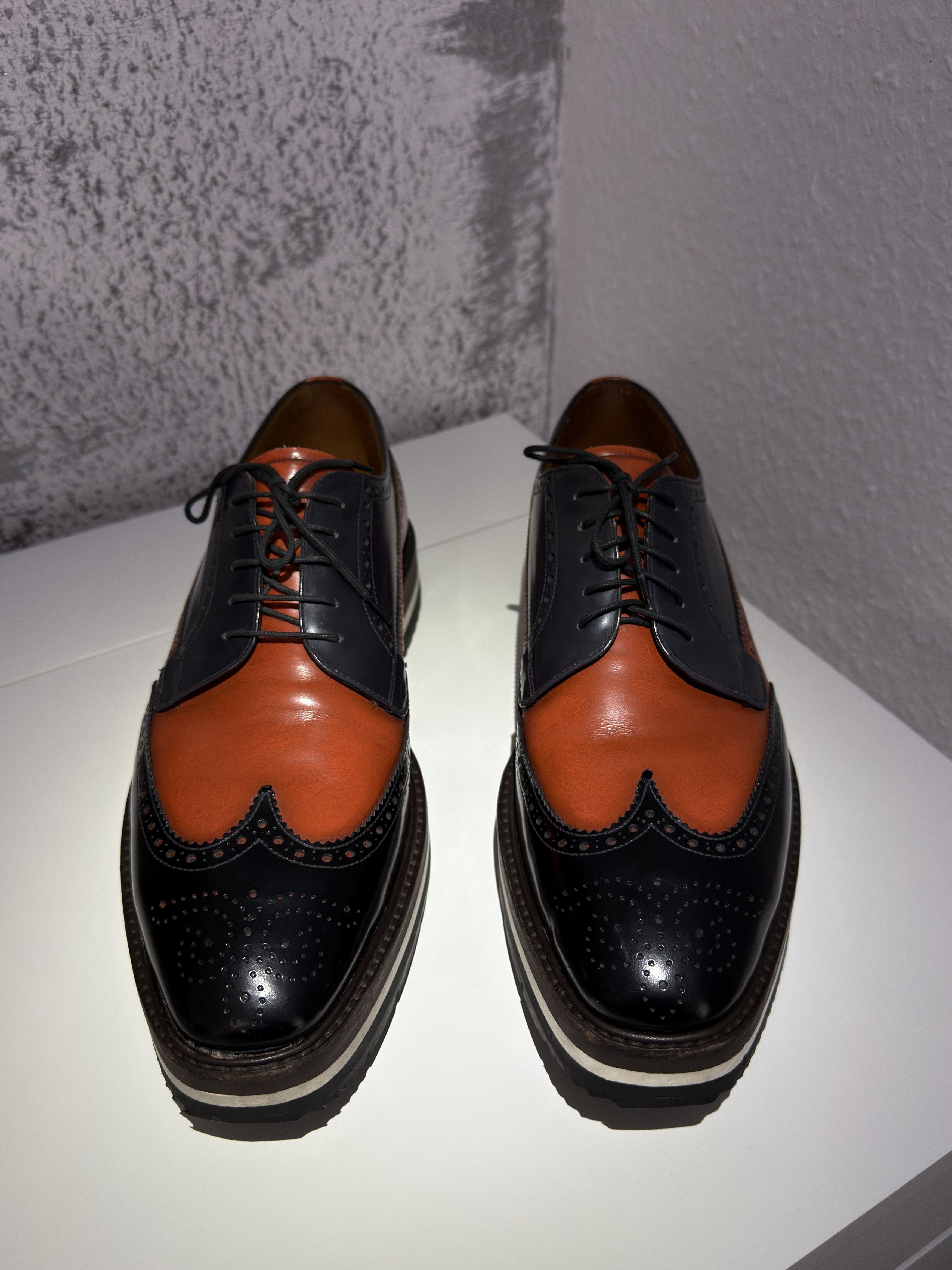 Prada Prada SS11 Runway Platform Brogues "Creeper" - Black/Cognac Size US 11 / EU 44 - 3 Thumbnail