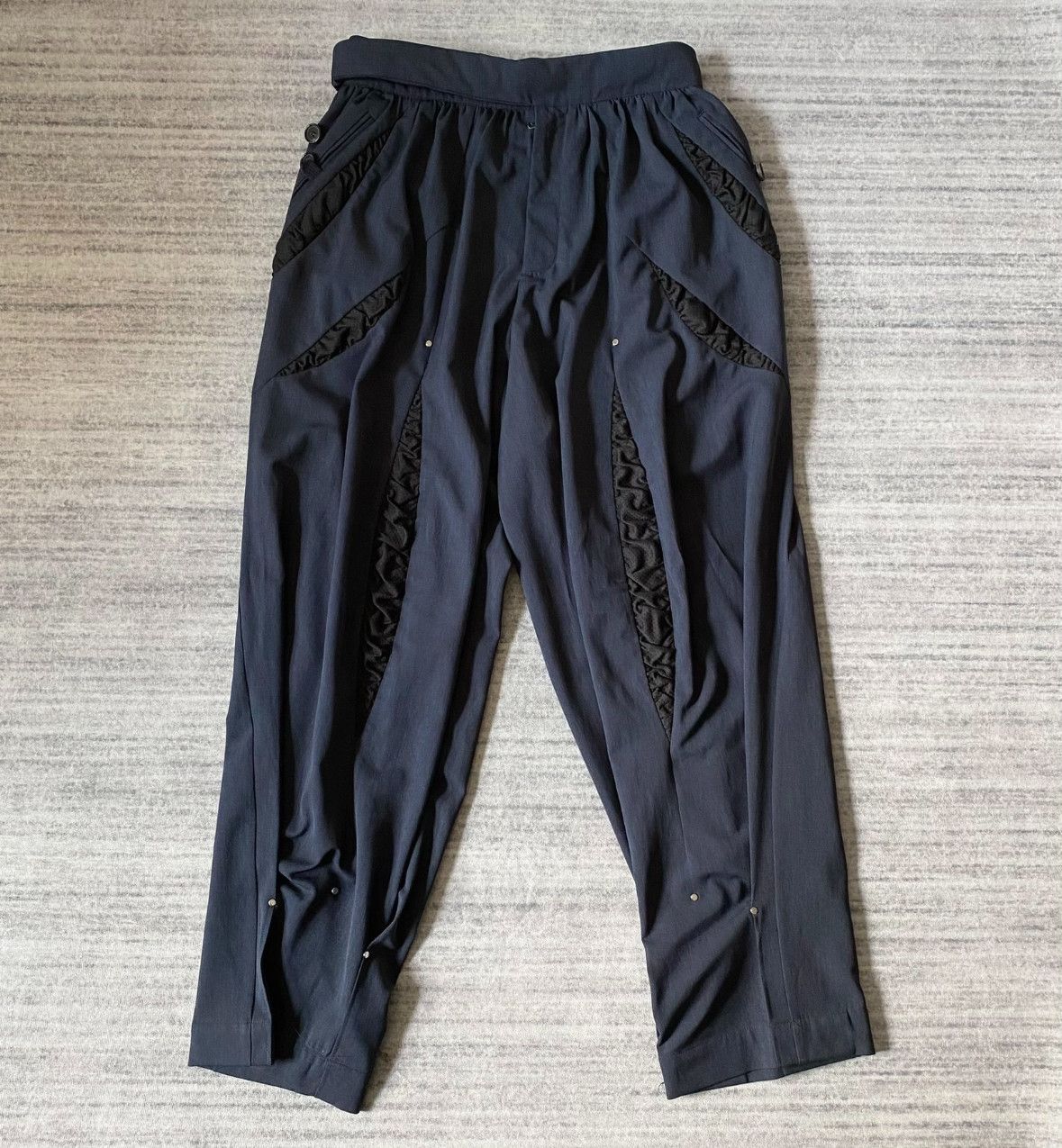 image of Kiko Kostadinov Wide Leg Pants in Black, Men's (Size 26)
