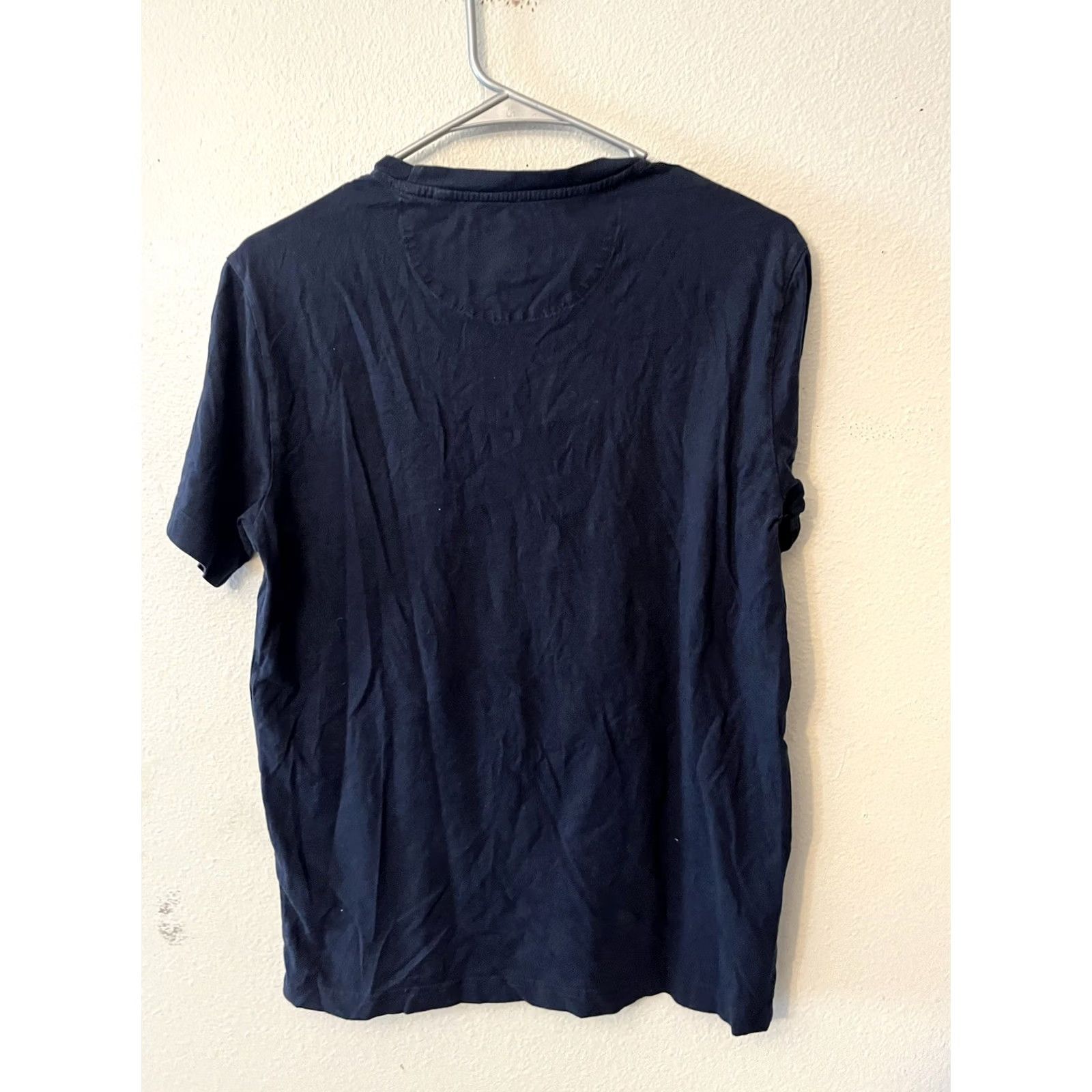 Original Penguin Original Penguin Polo Shirt S Navy Blue Striped Short Sleeve Pocket Chest T - Shirt, Small Preowned Navy Blue Size US S / EU 44-46 / 1 - 2 Thumbnail