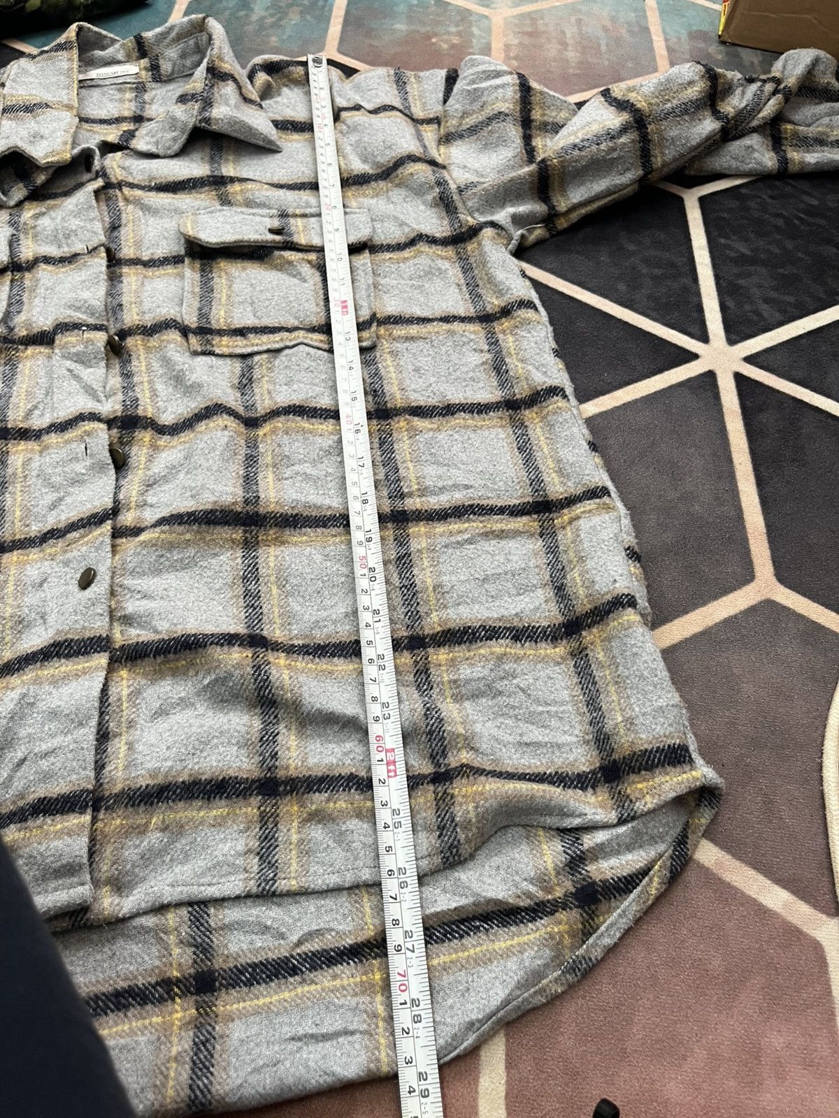 If Six Was Nine 💥Vintage 90s Lefty Button Wool Flannel Shadow Plaid Size US M / EU 48-50 / 2 - 12 Thumbnail