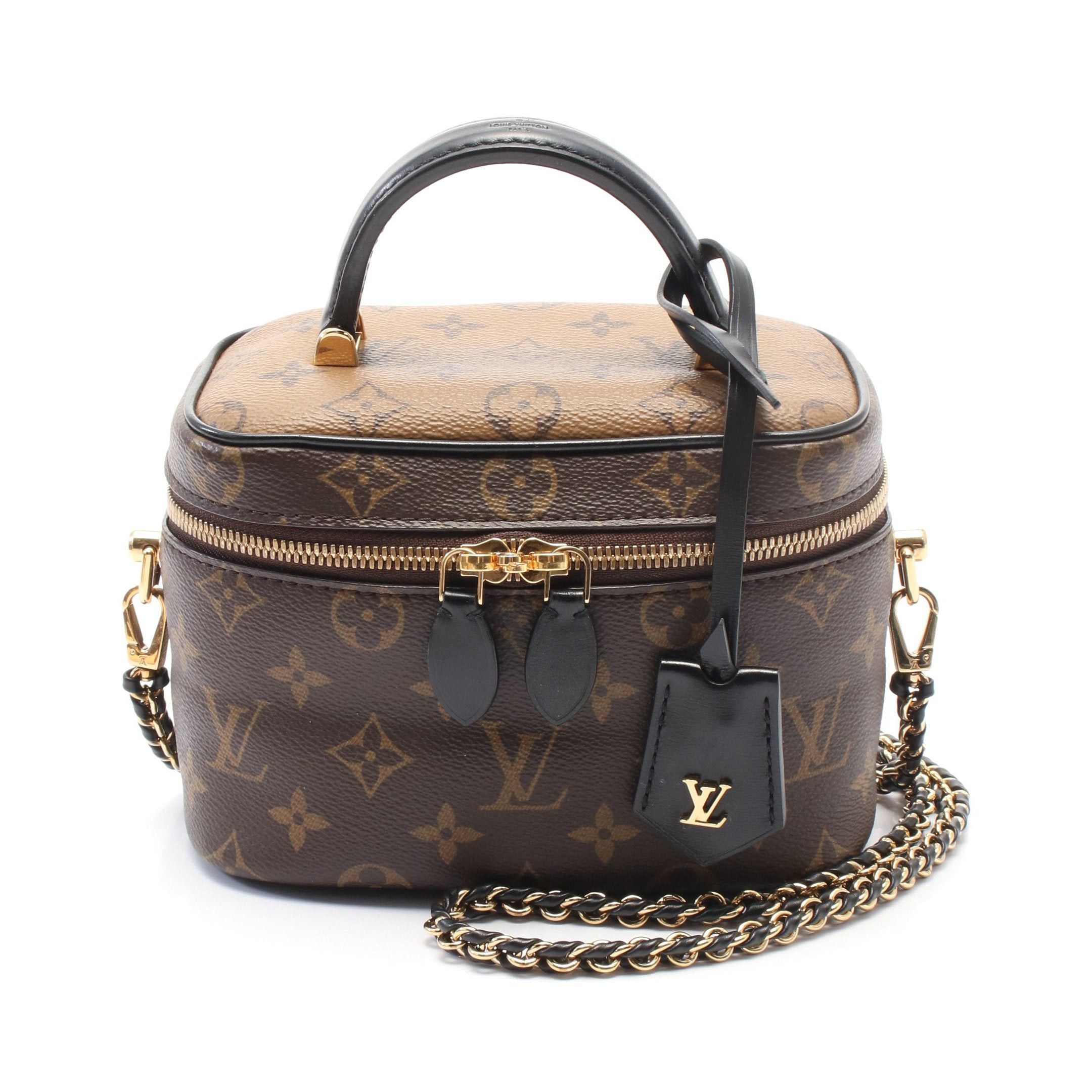 Louis Vuitton Louis Vuitton Vanity Nv Pm Monogram Reverse Handbag Bag Leather Brown Black Size ONE SIZE - 1 Thumbnail