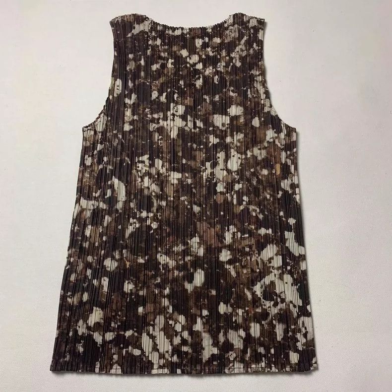 Issey Miyake Issey Miyake size:3 Marble vintage pleated sleeveless top Size S / US 4 / IT 40 - 2 Thumbnail