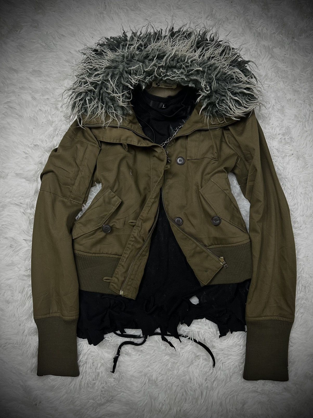 Japanese Brand 💥rare💥 osmosis faux fur punk lgb x goa style