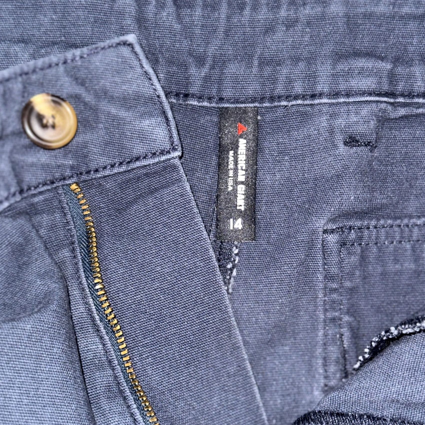 Vintage American Giant Womens 14 Blue Twill Chino Utility Workwear Pants Made USA Size 36" / US 14 / IT 50 - 3 Thumbnail