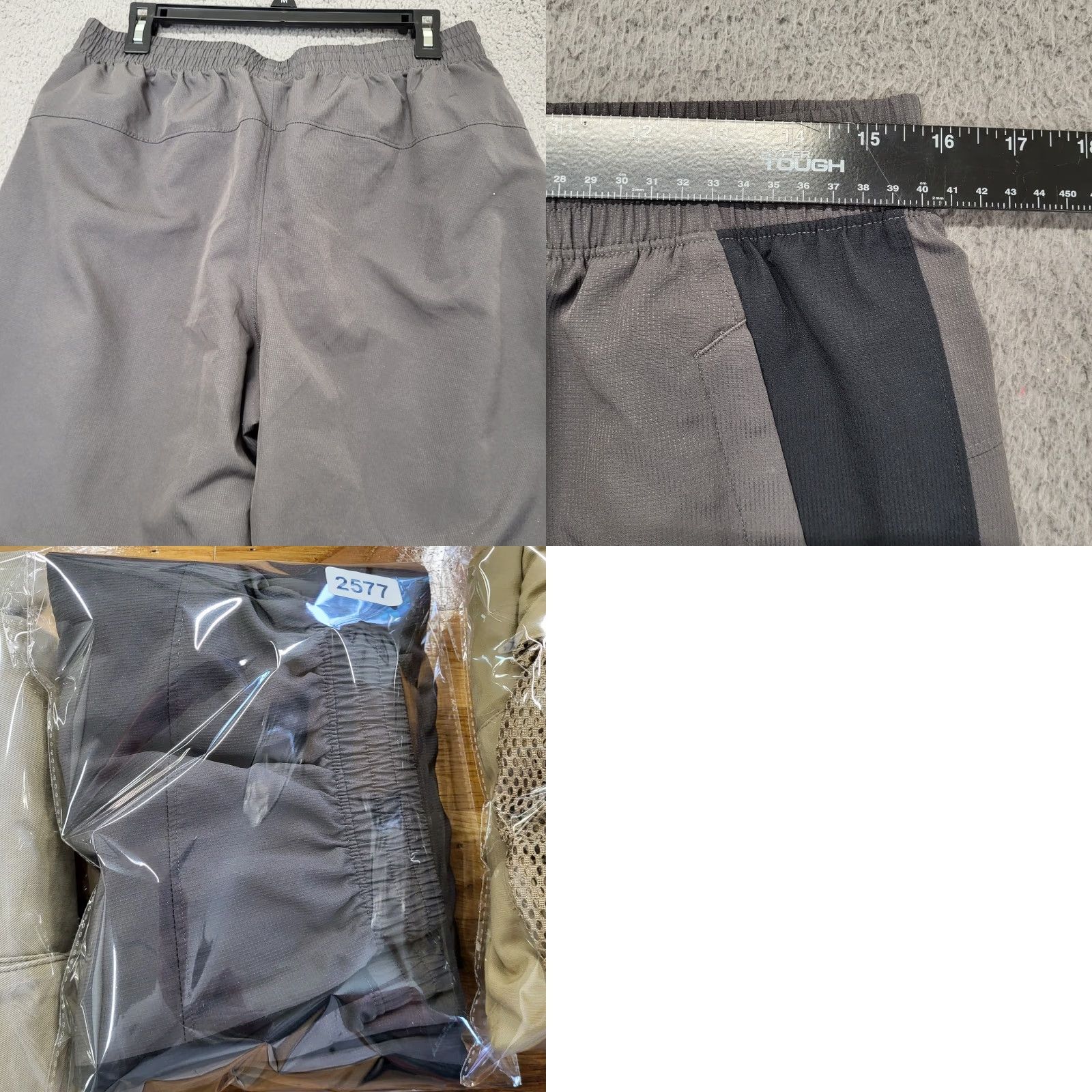 Under Armour Under Armour Mens Sweatpants Jogger Large Fitted Gray Black Stripe 30x32 Zip Leg Size US 33 - 9 Thumbnail