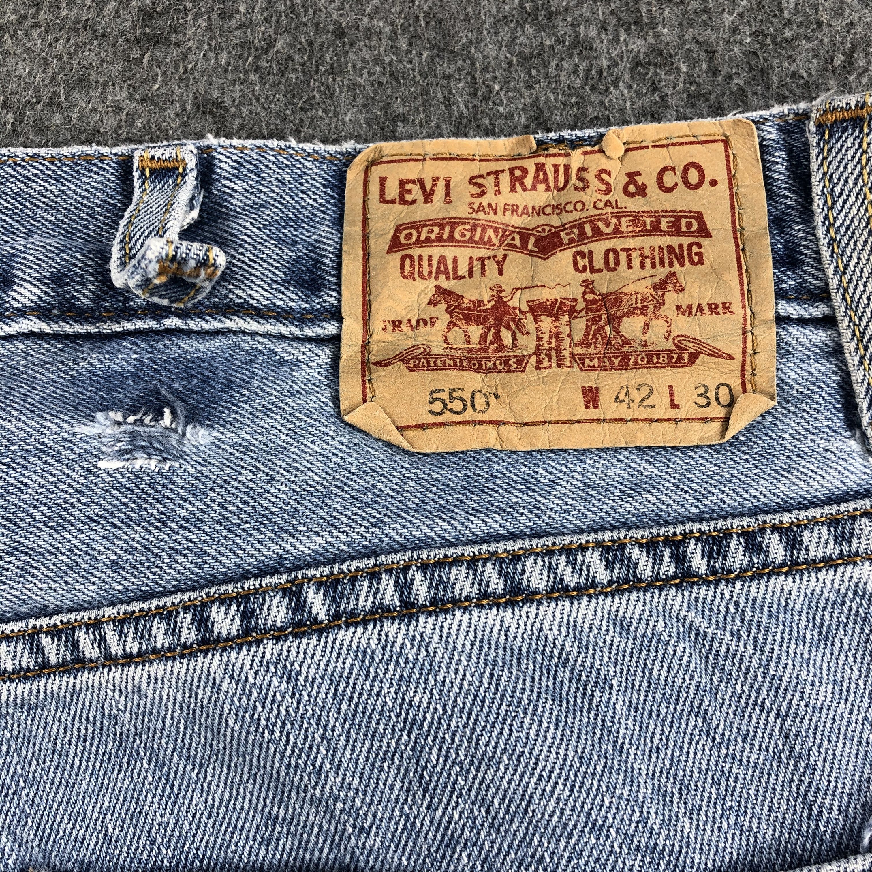 Levi's Vintage Blue Wash Levis 550 Jeans-J1582 Size US 42 / EU 58 - 5 Thumbnail