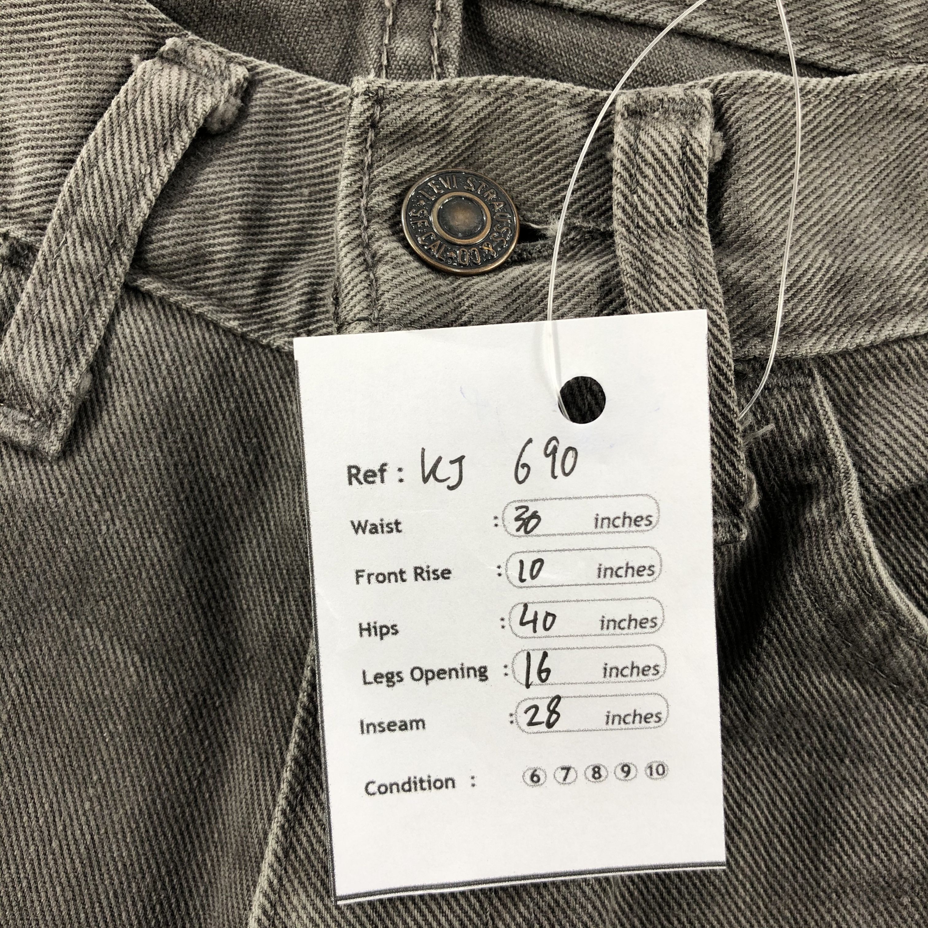 Levi's Vintage Levis 519 Jeans Faded Black Denim KJ690 Size US 29 - 11 Thumbnail
