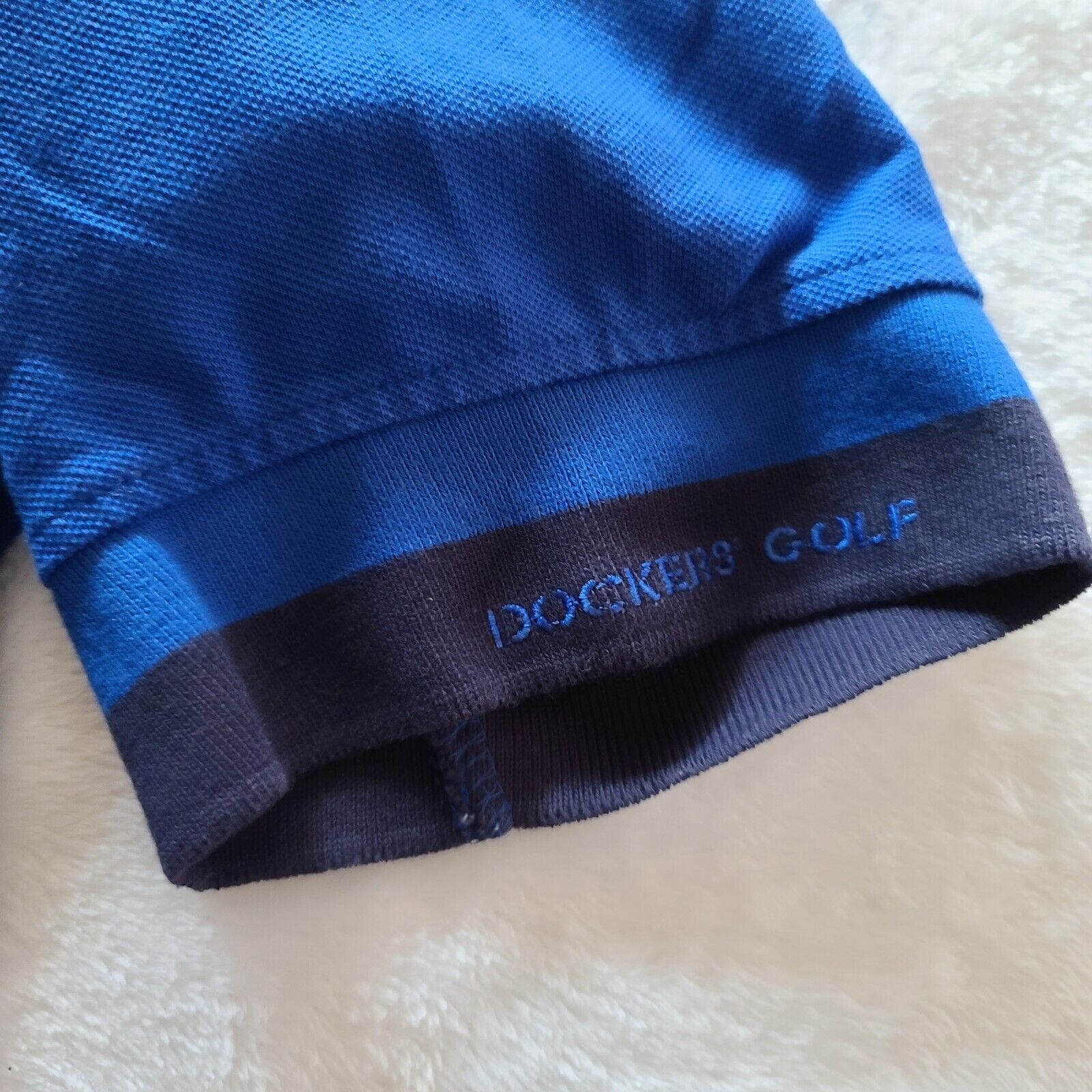 Dockers Vintage 1998 Golf Polo Navy Blue Short Sleeve Shirt Size US M / EU 48-50 / 2 - 2 Thumbnail
