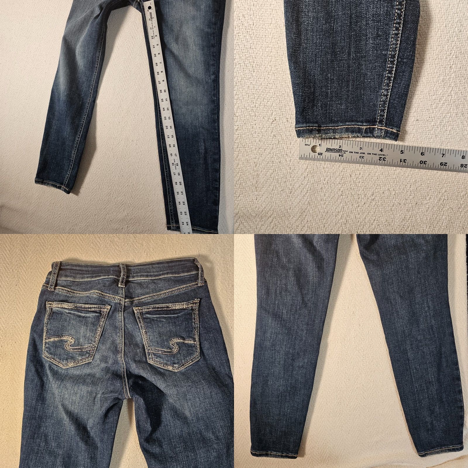 Silver Jeans Co. Silver Jeans Suki Skinny Crop Jeans Women's Size 28 Mid Rise Dark Wash Denim Blue Size 28" / US 6 / IT 42 - 8 Thumbnail