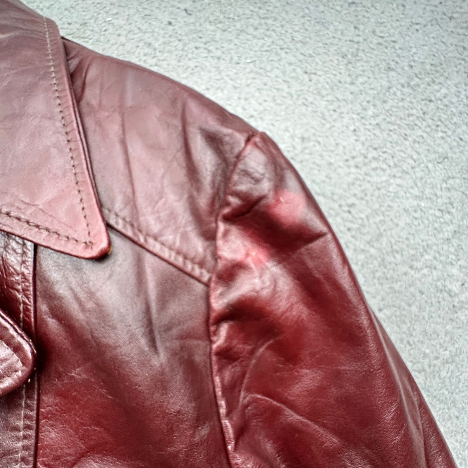 Schott Vintage Schott Bros Double Breasted Peacoat Leather Coat 44 Size US L / EU 52-54 / 3 - 15 Thumbnail
