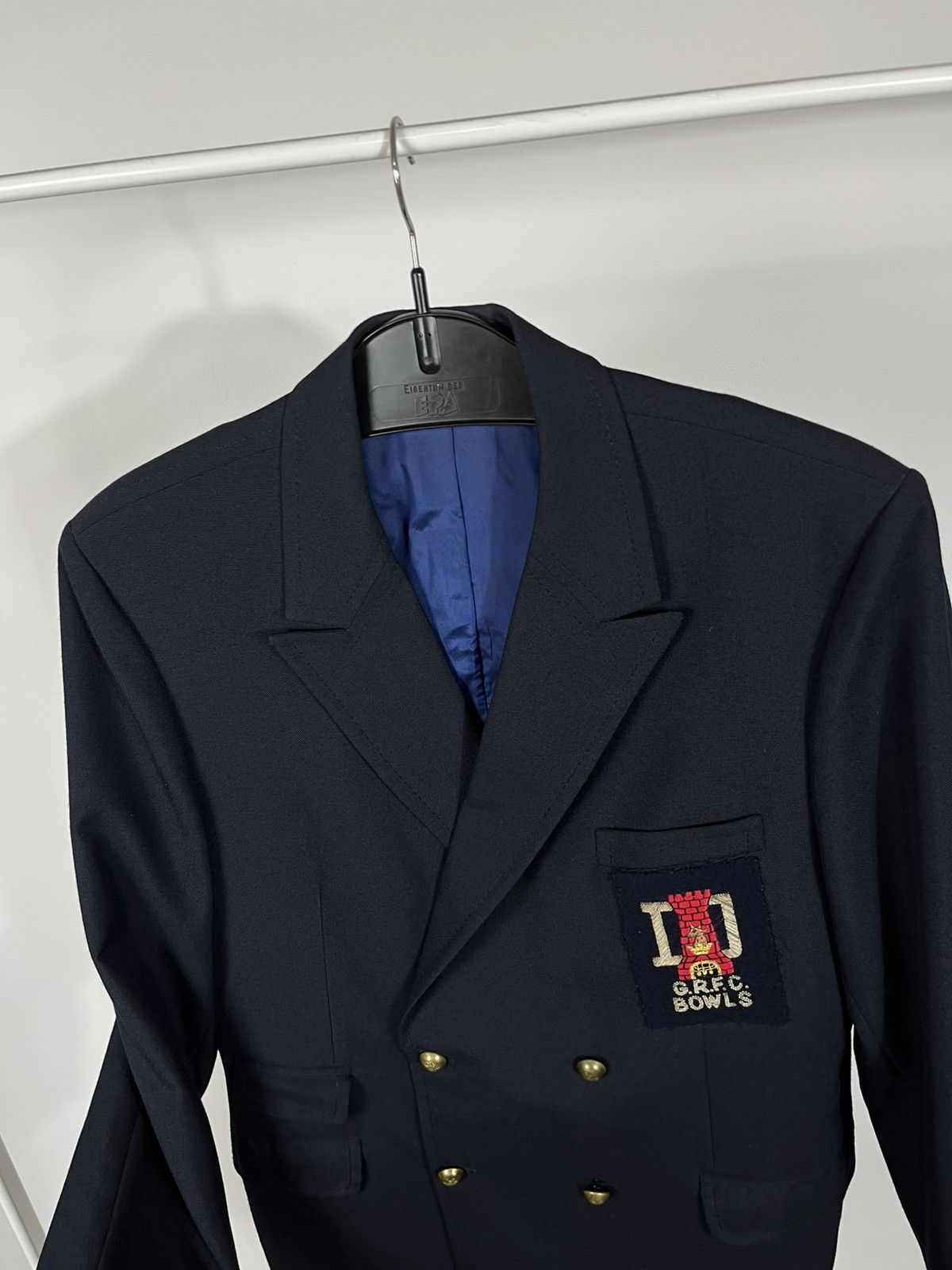 Other Vintage GRFC Bowls Double Breasted Blazer Navy Wool Blend Size 40R - 6 Thumbnail