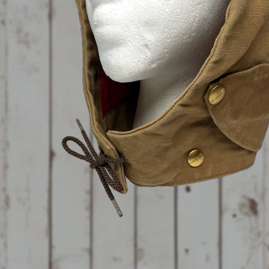 Carhartt VINTAGE Carhartt Hood Mens One Size Brown Duck Quilted Lined Made USA 90s Size ONE SIZE - 1 Thumbnail