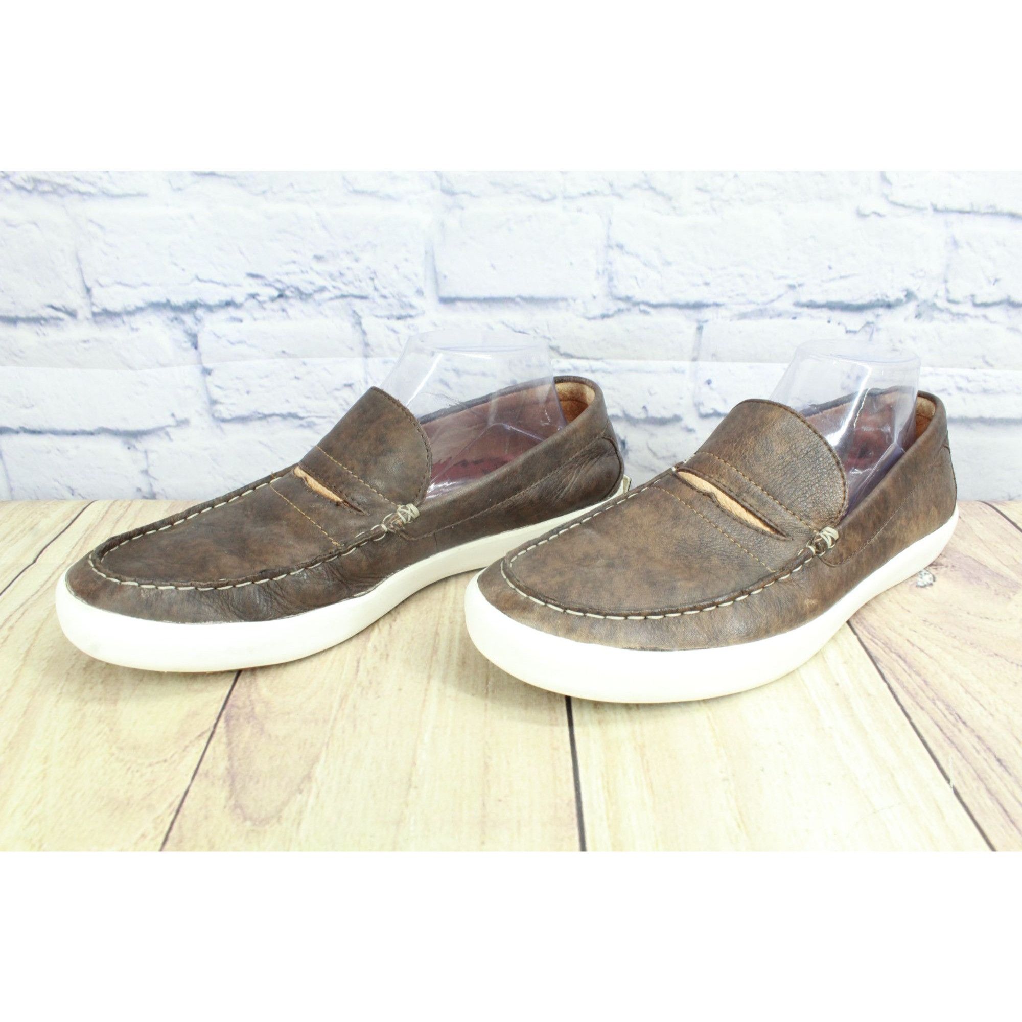L.L. Bean LL Bean Men's Mountainville Shoes Penny Slip On Leather Brow Size US 8.5 / EU 41-42 - 2 Thumbnail
