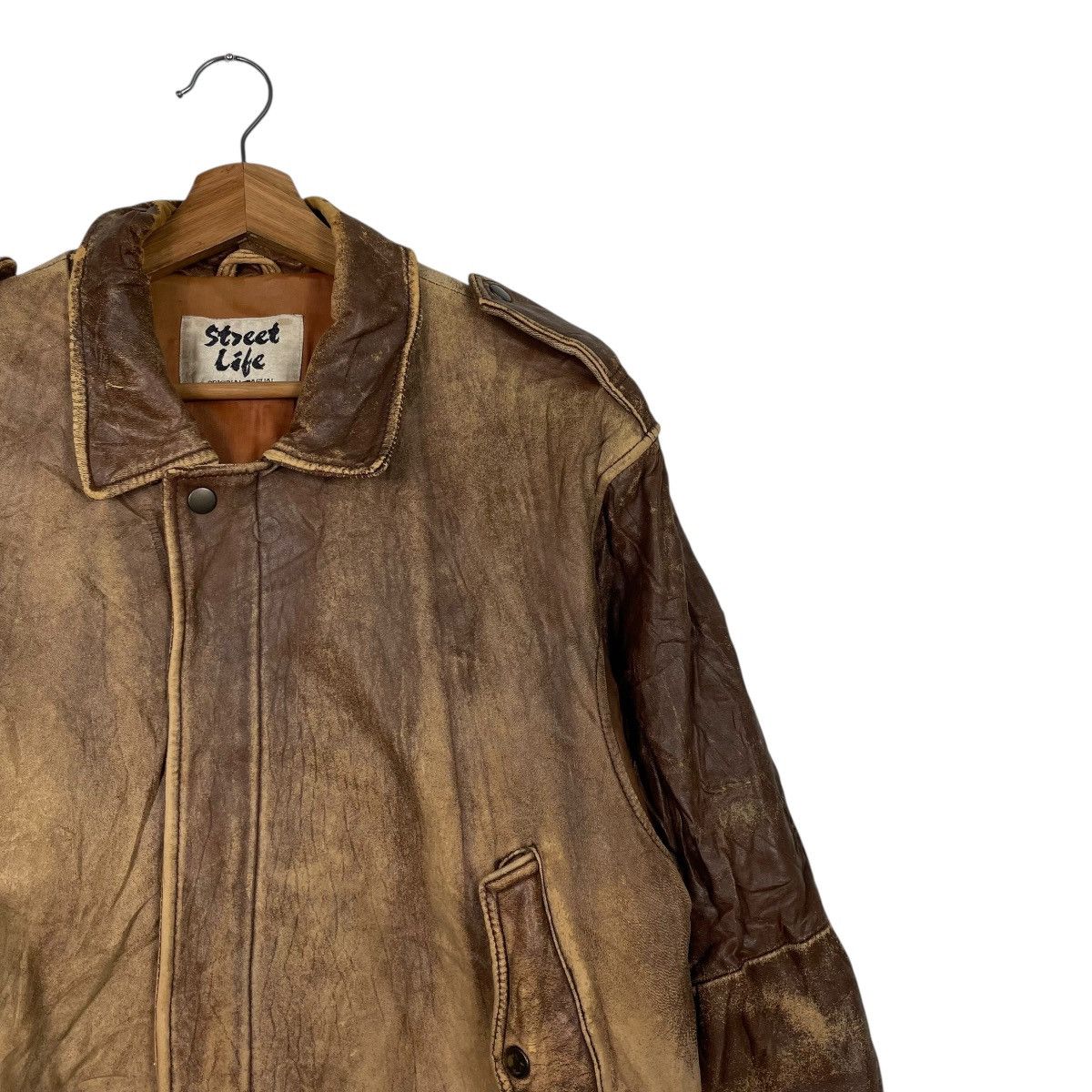 Japanese Brand Japanese Brand Street Life Military Leather Jacket Size US M / EU 48-50 / 2 - 5 Thumbnail