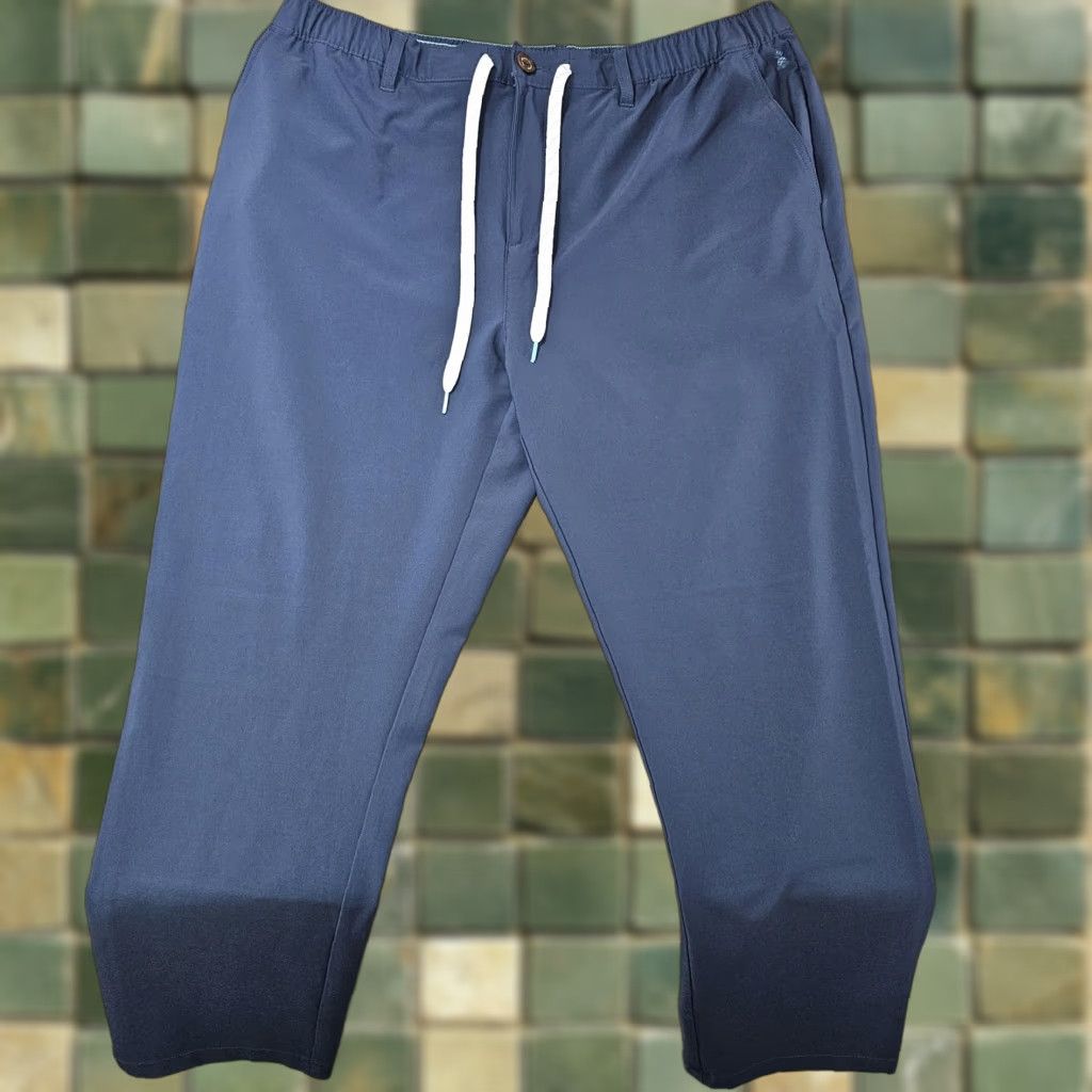 Chubbies Chubbies Pants Mens 2XL Blue Stretch Chino Elastic Drawstring Waist Casual Size US 39 - 1 Thumbnail