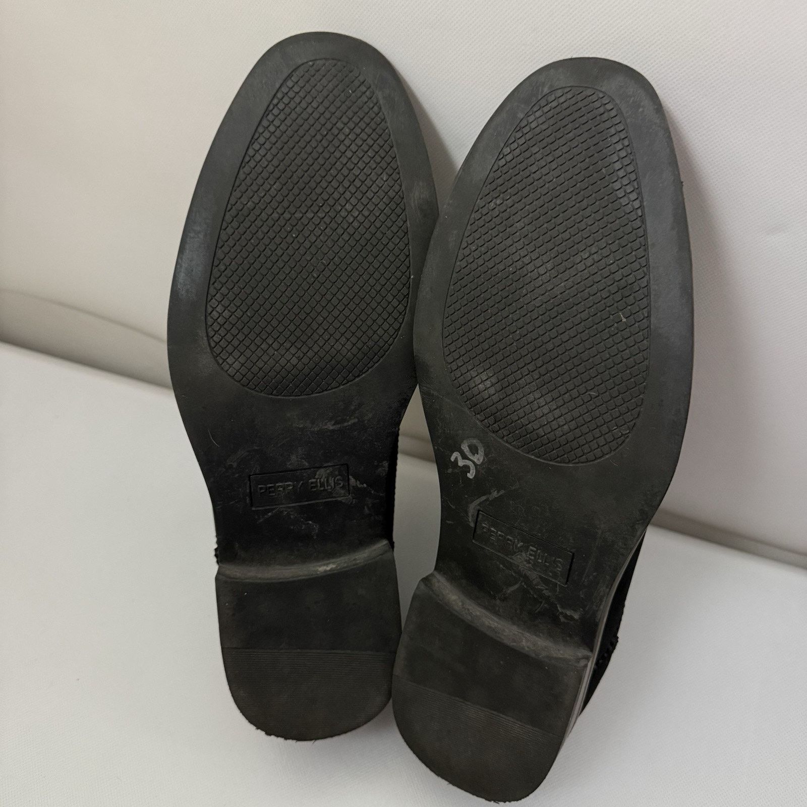Perry Ellis Oxfords Mens 11w Black Dublin Lace Up Pointed Classic Office Size US 11 / EU 44 - 7 Thumbnail