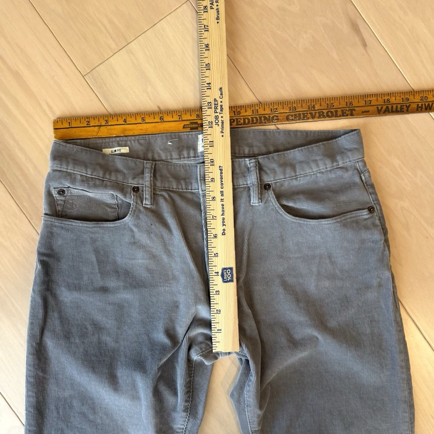 Todd Snyder Todd Snyder Corduroy Pants Slim Fit 33 Gray Men Regular Pants Size US 33 - 5 Thumbnail