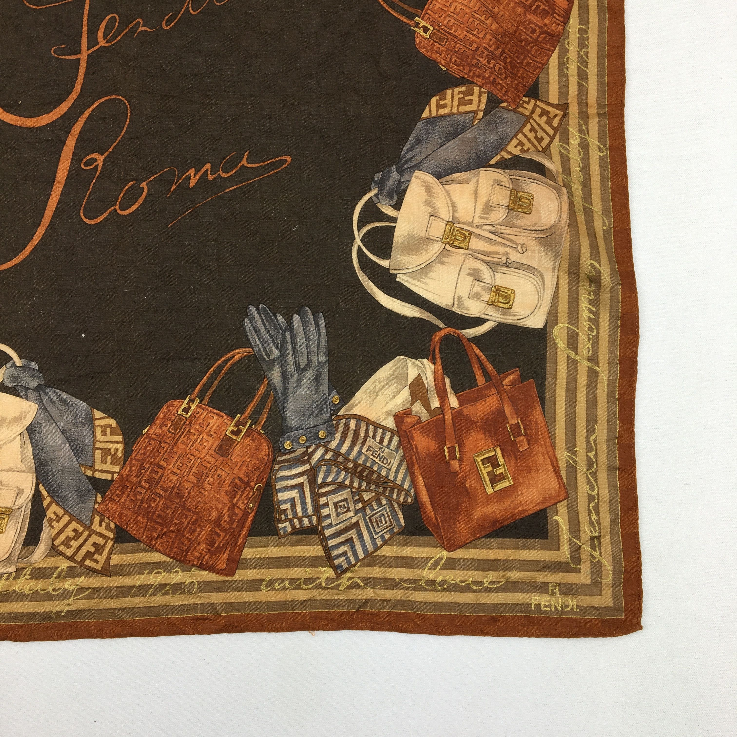 Japanese Brand Vintage Fendi Handkerchief Bags Motif Neckerchief Bandana Size ONE SIZE - 2 Thumbnail