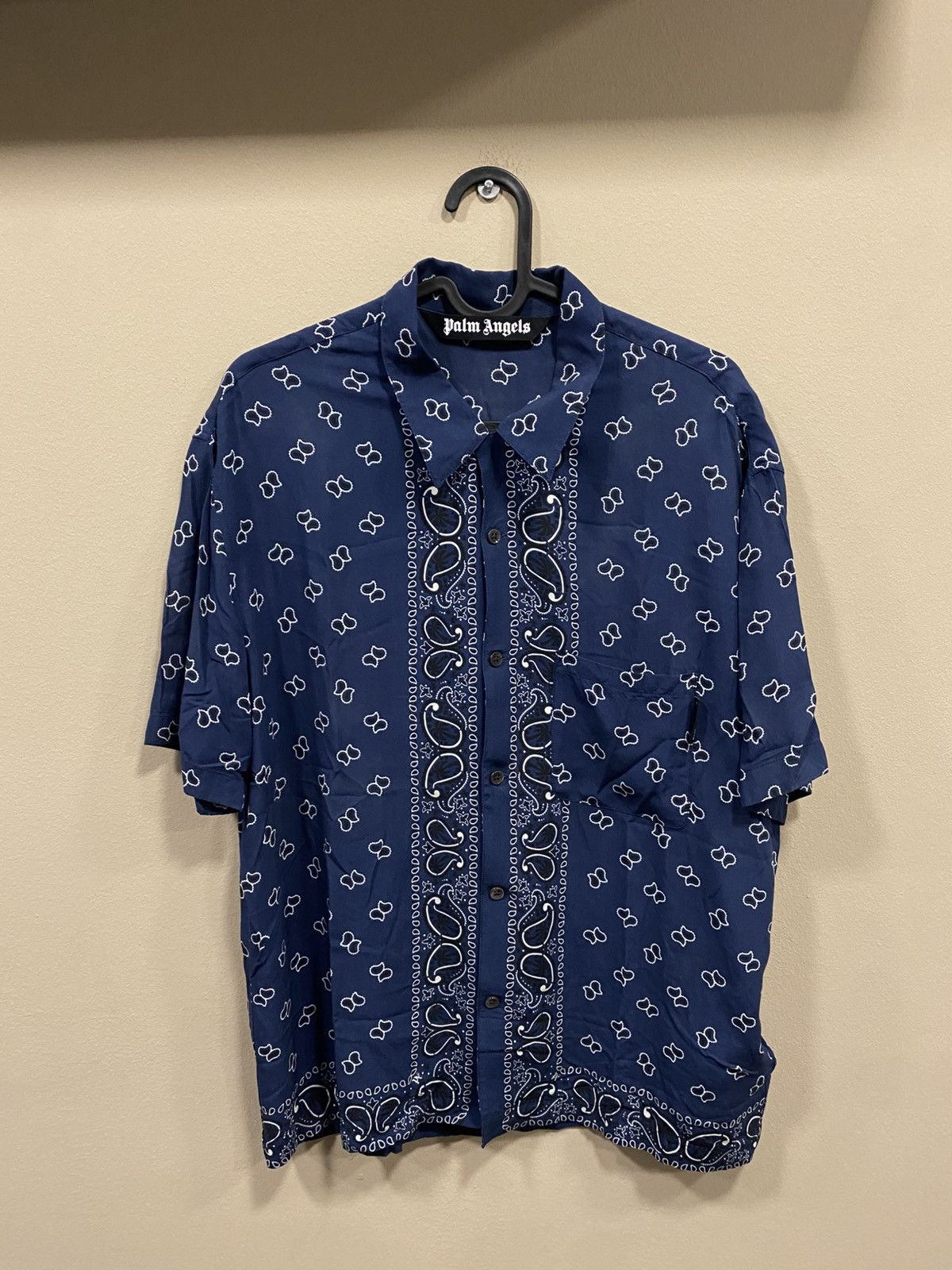 Palm Angels Palm Angeles Overprinted Short Sleeve Shirt Size US M / EU 48-50 / 2 - 5 Thumbnail