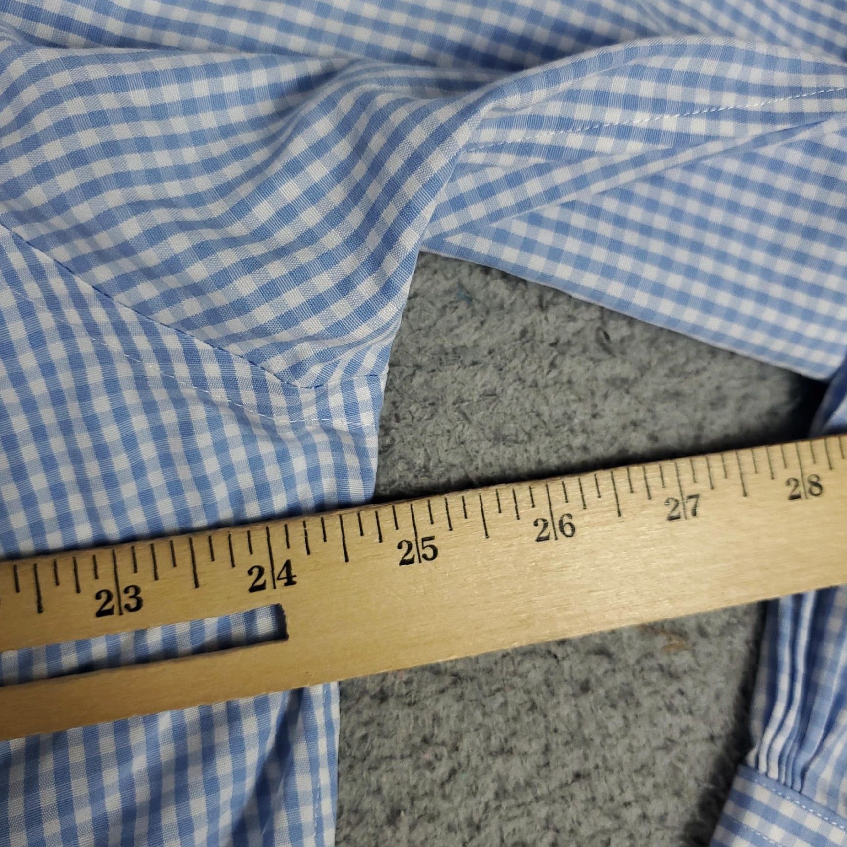 Brooks Brothers Brooks Brothers Dress Shirt Mens 16.5 Blue Gingham Long Sleeve Non-Iron Stretch Size US L / EU 52-54 / 3 - 7 Thumbnail